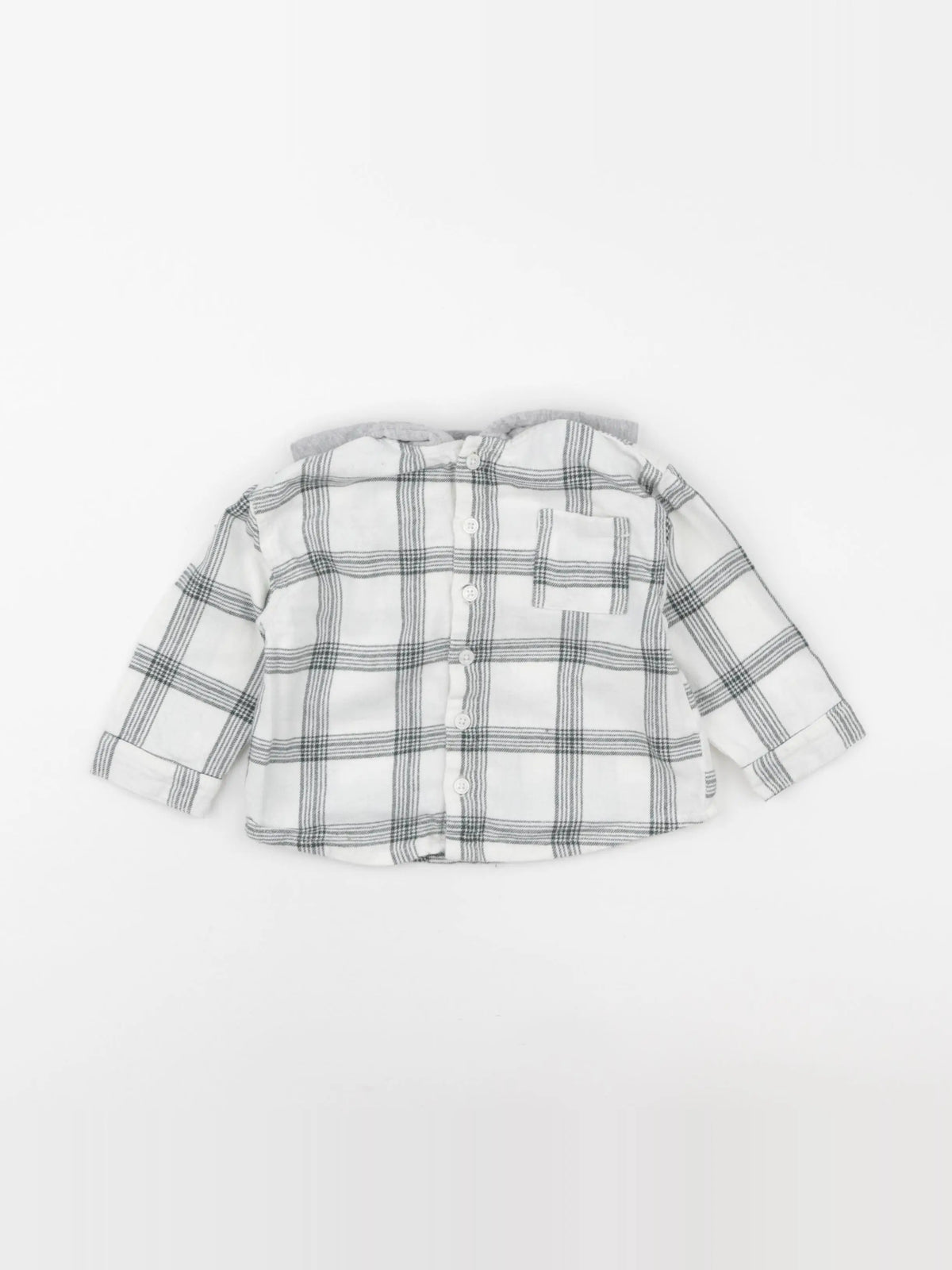 Vertbaudet - chemise blanc, vert - 18 mois