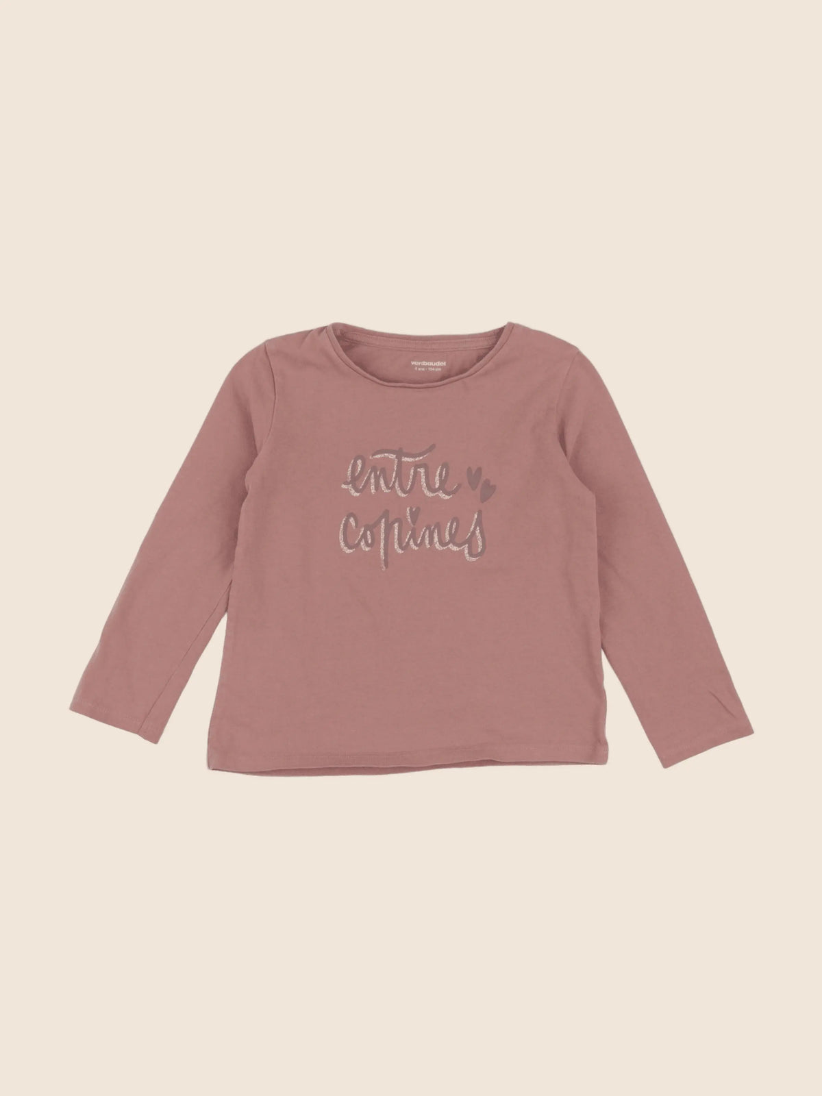 Vertbaudet - tee-shirt rose - 4 ans