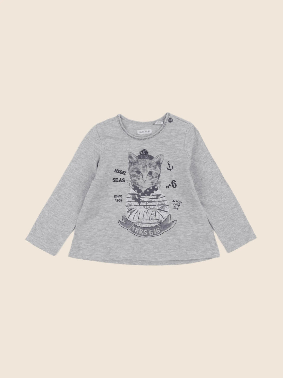IKKS - tee-shirt gris - 18 mois