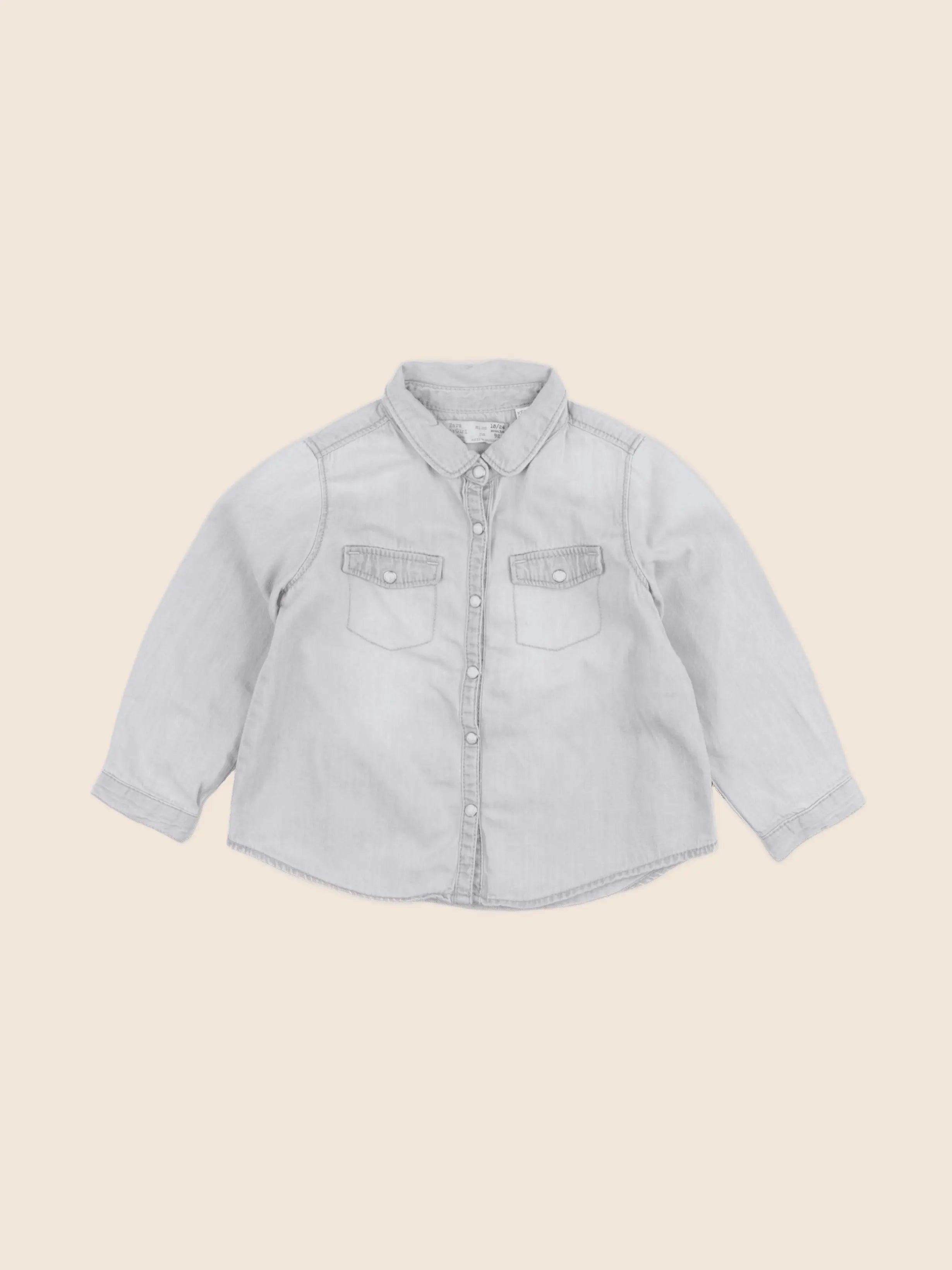 Zara - blouse bleu - 18/24 mois