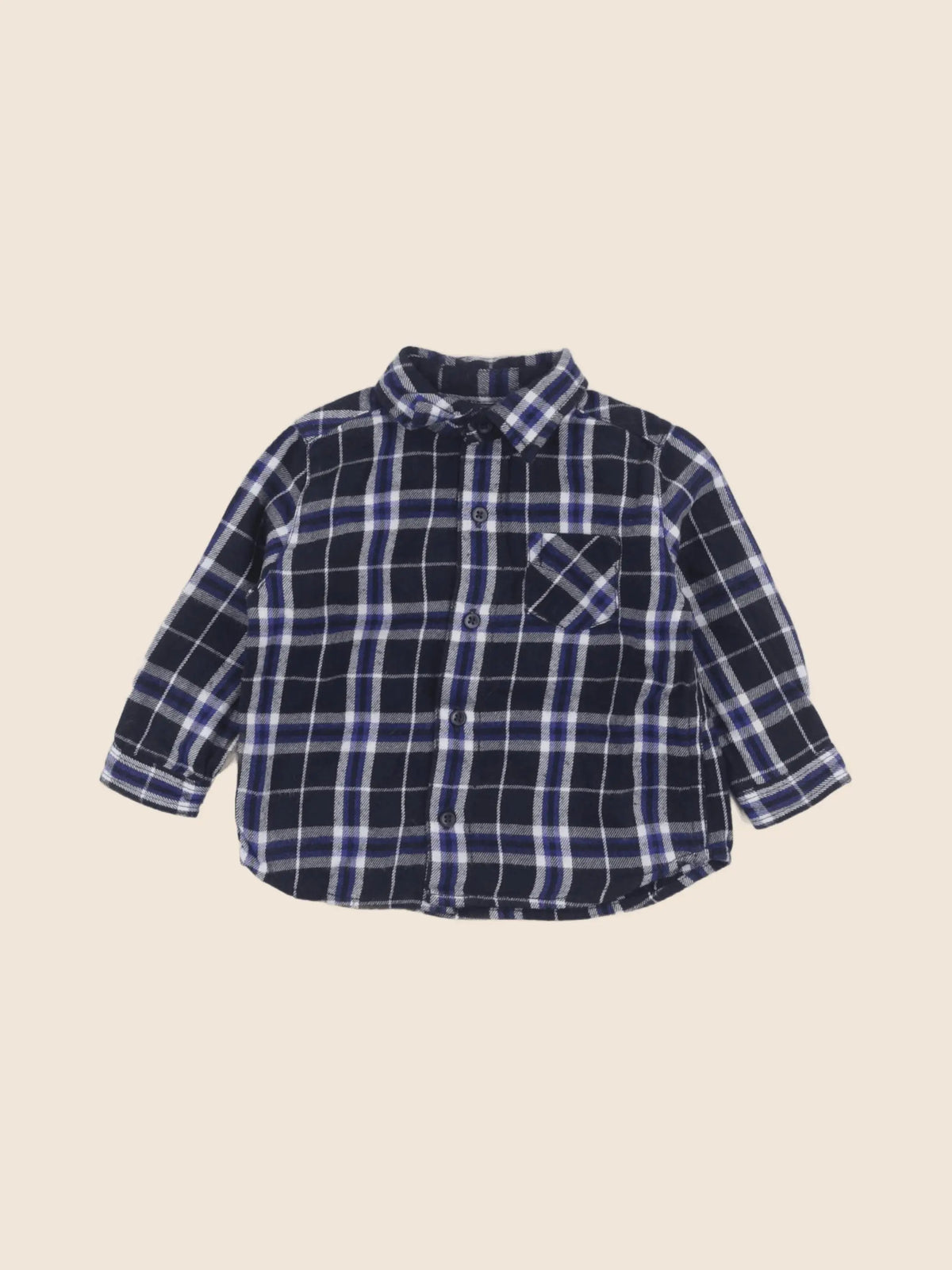 Boutchou - chemise bleu - 6 mois