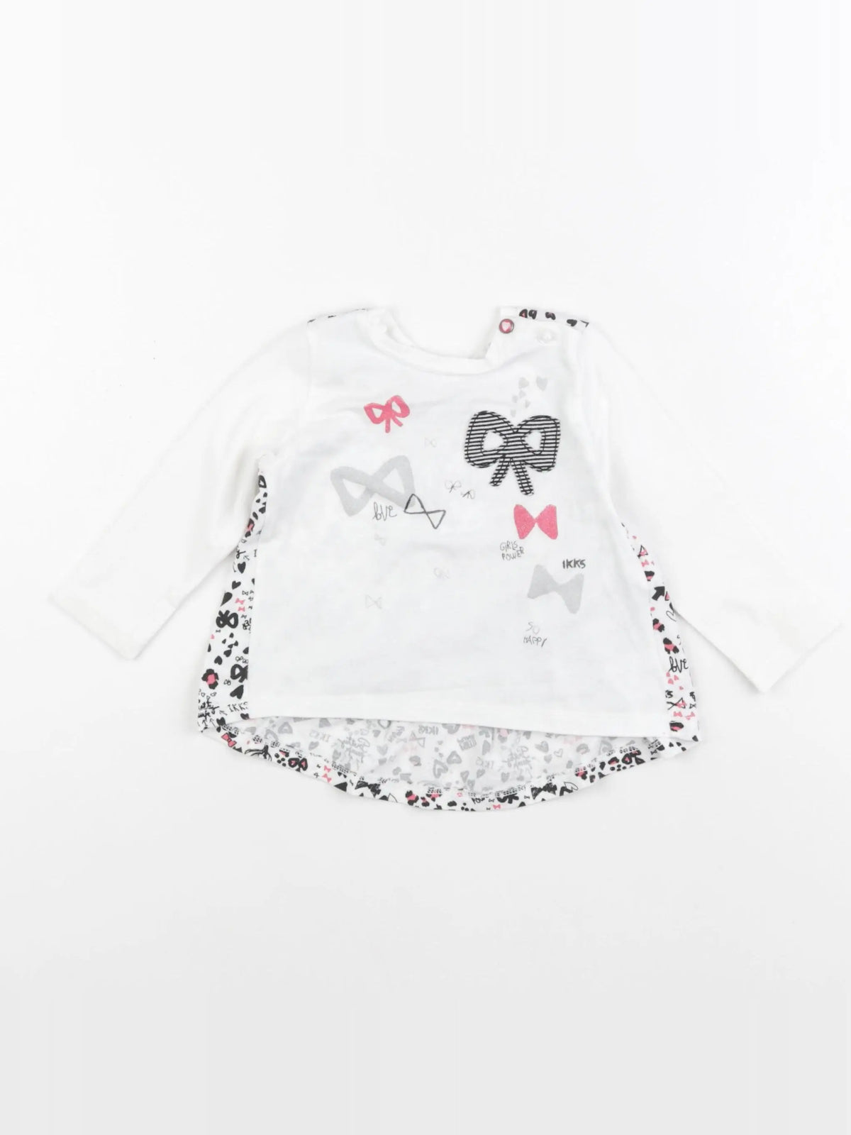 IKKS - tee-shirt blanc - 12 mois