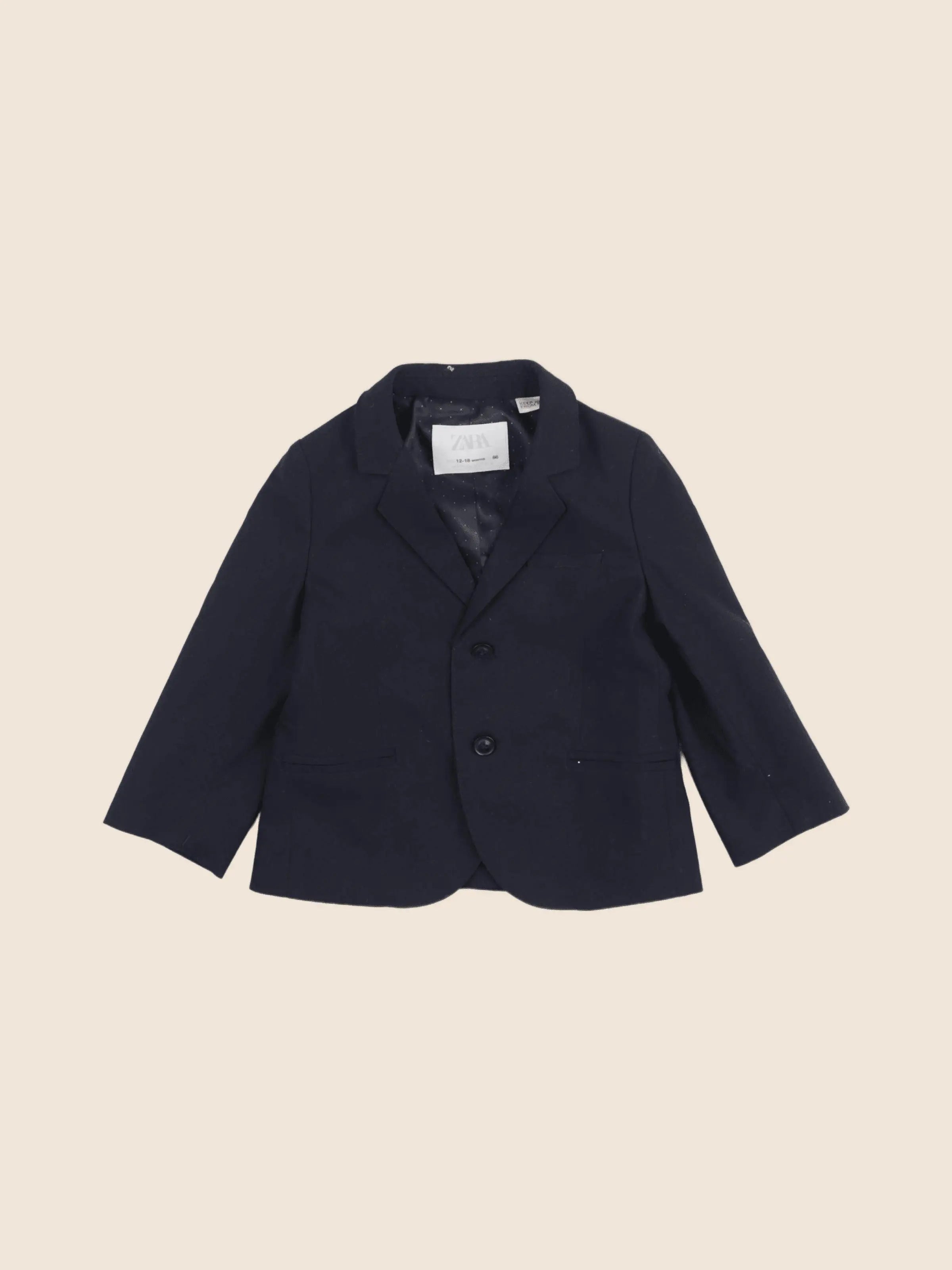 Zara - veste noir - 12/18 mois