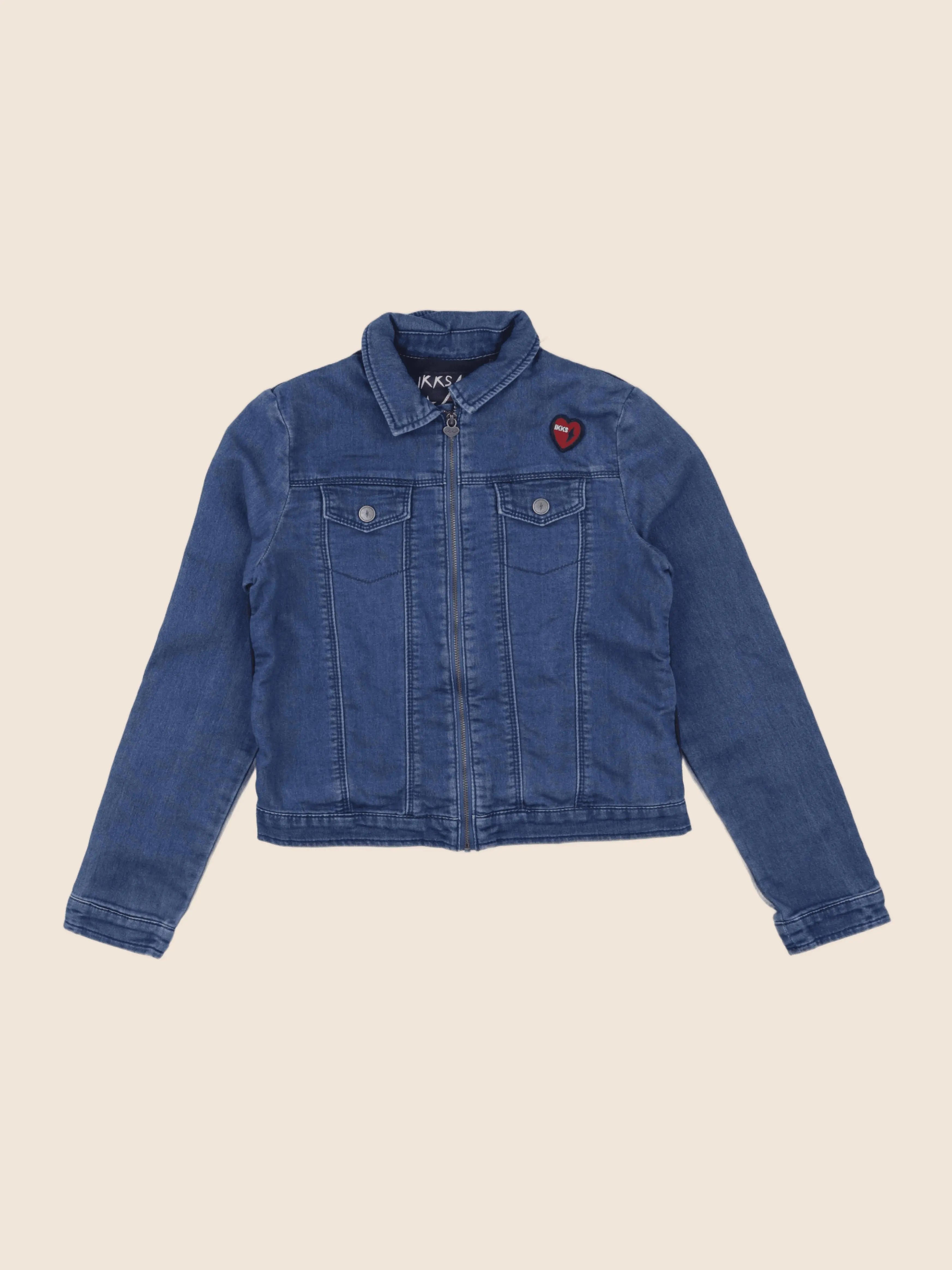 IKKS - veste imprimé au dos bleu - 12 ans
