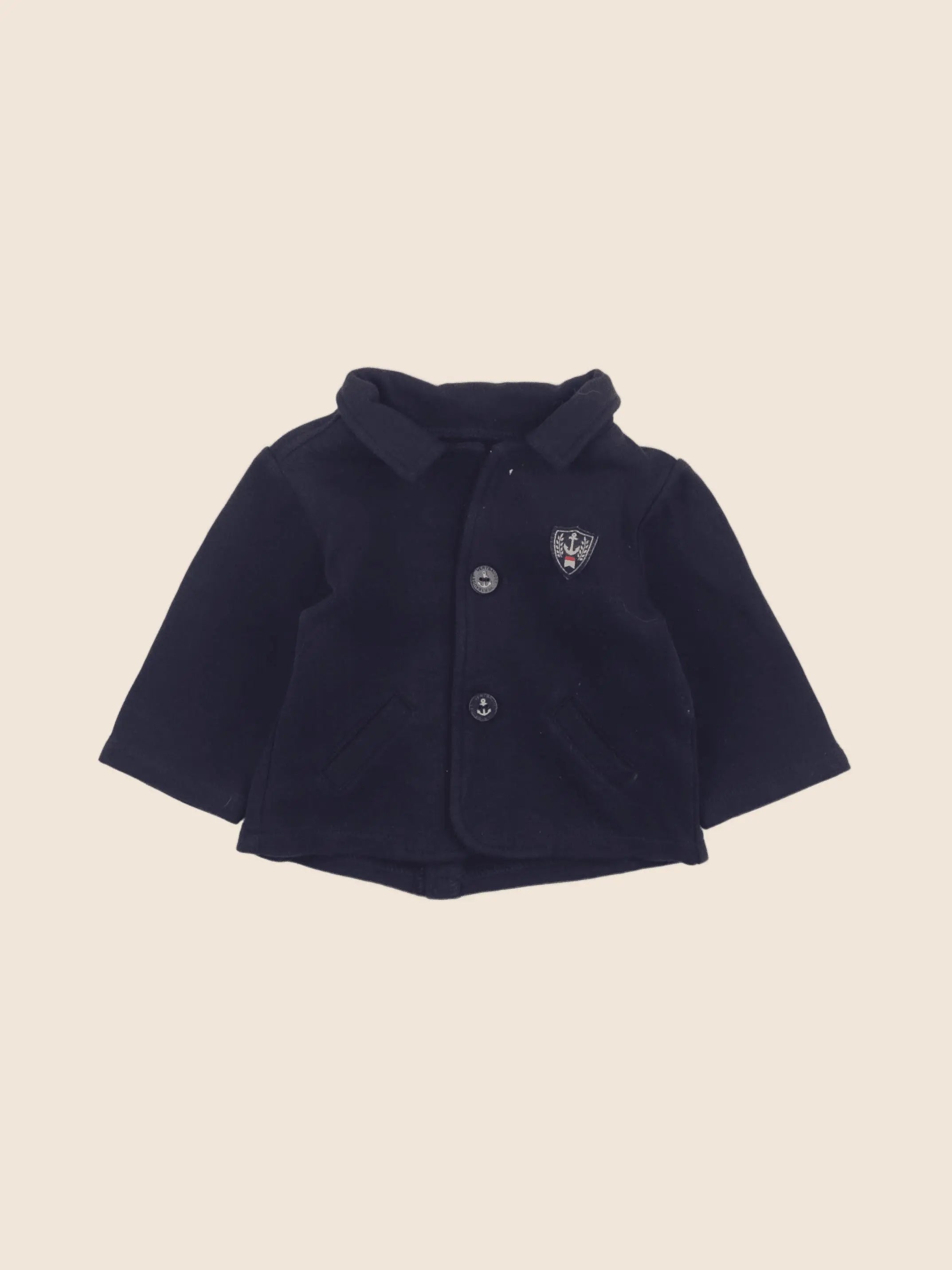 Vertbaudet - veste bleu - 6 mois