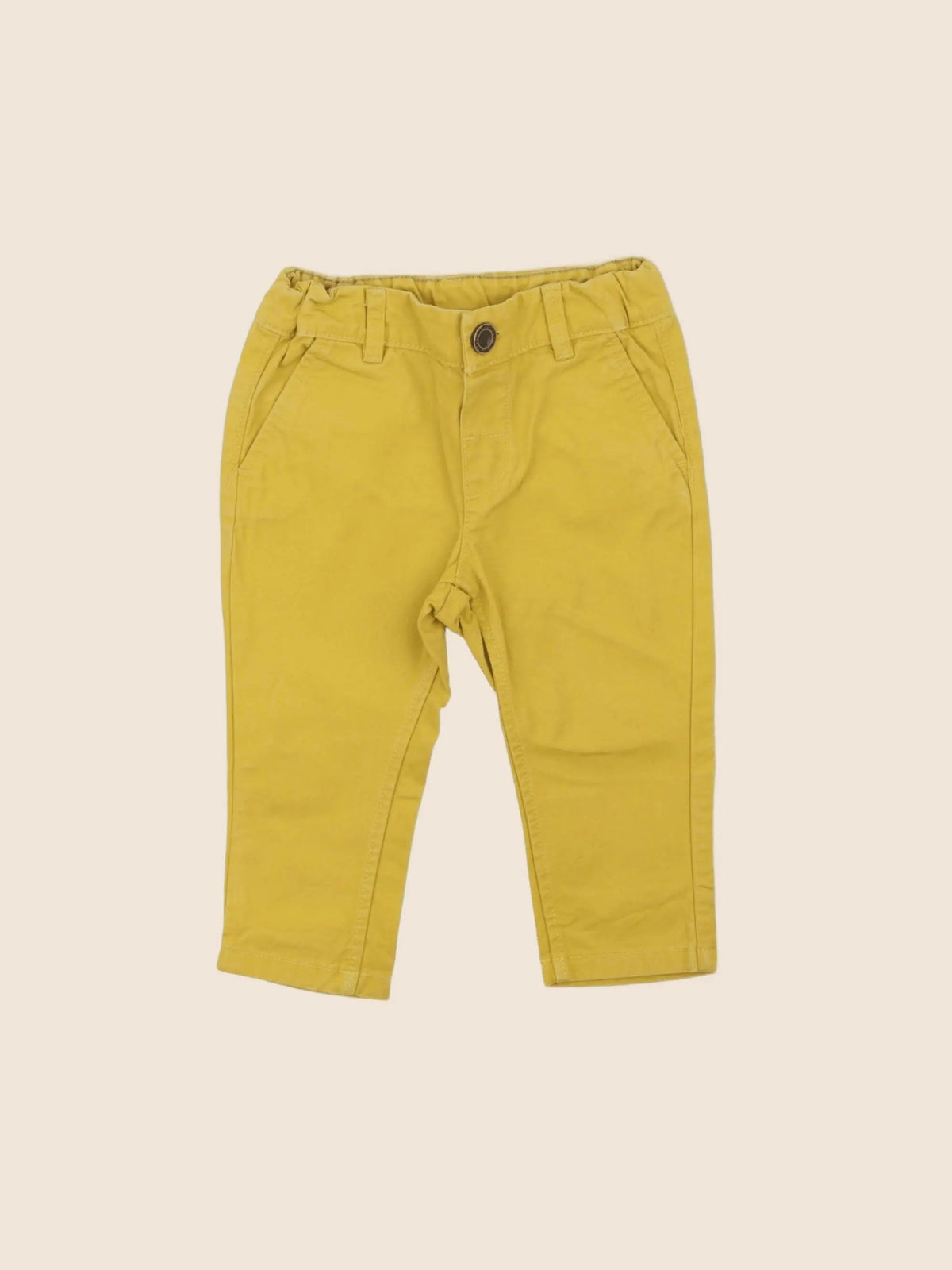 H&M - pantalon jaune - 3/6 mois