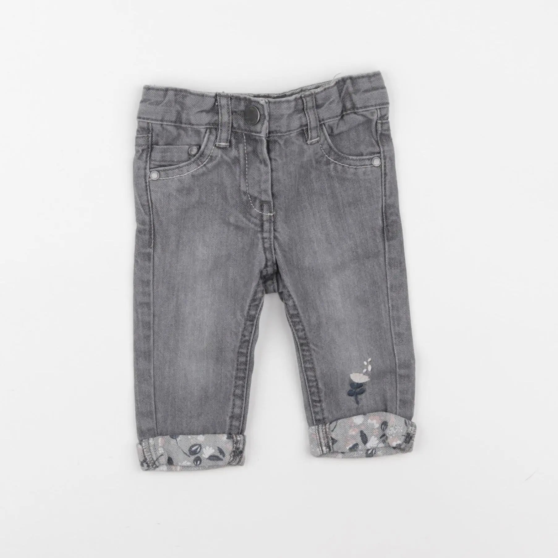 Vertbaudet - jean gris - 3 mois
