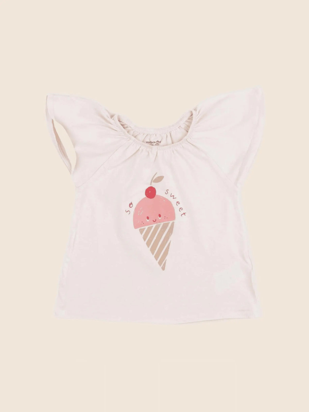 Vertbaudet - tee-shirt beige - 24 mois