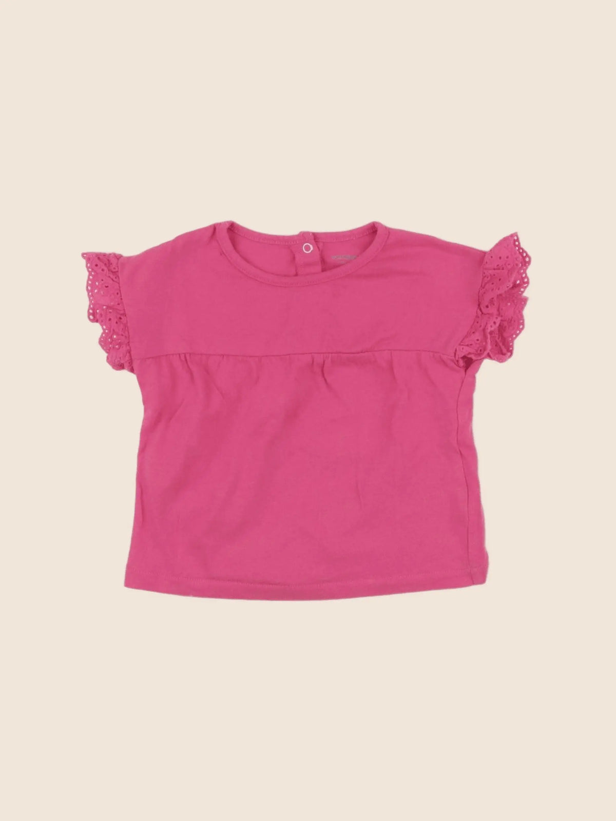 Vertbaudet - tee-shirt rose - 12 mois