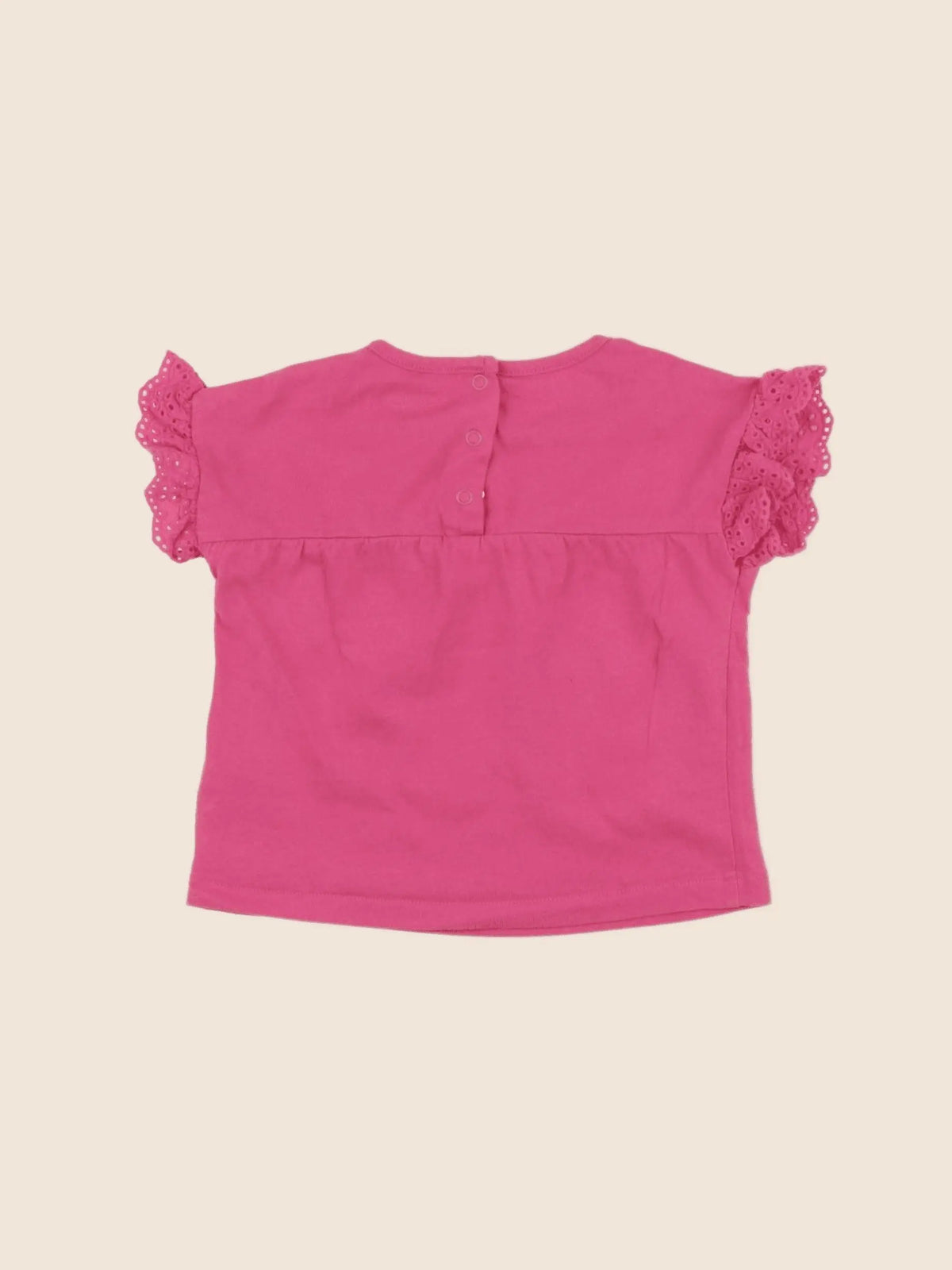 Vertbaudet - tee-shirt rose - 12 mois