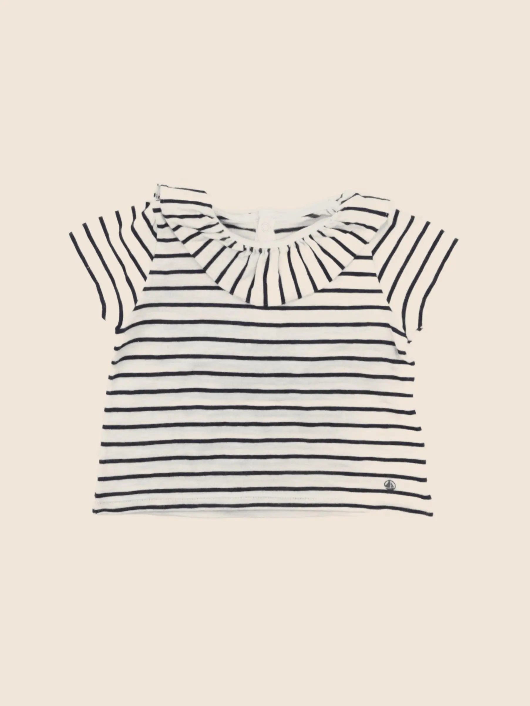 Petit Bateau - tee-shirt bleu - 6 mois