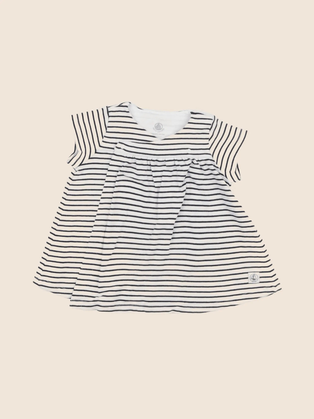 Petit Bateau - robe bleu - 12 mois