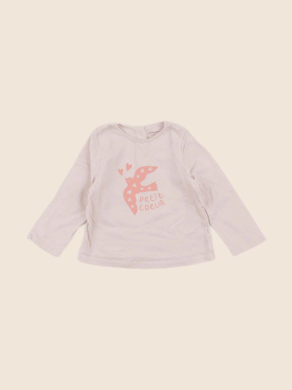 Vertbaudet - tee-shirt rose - 12 mois