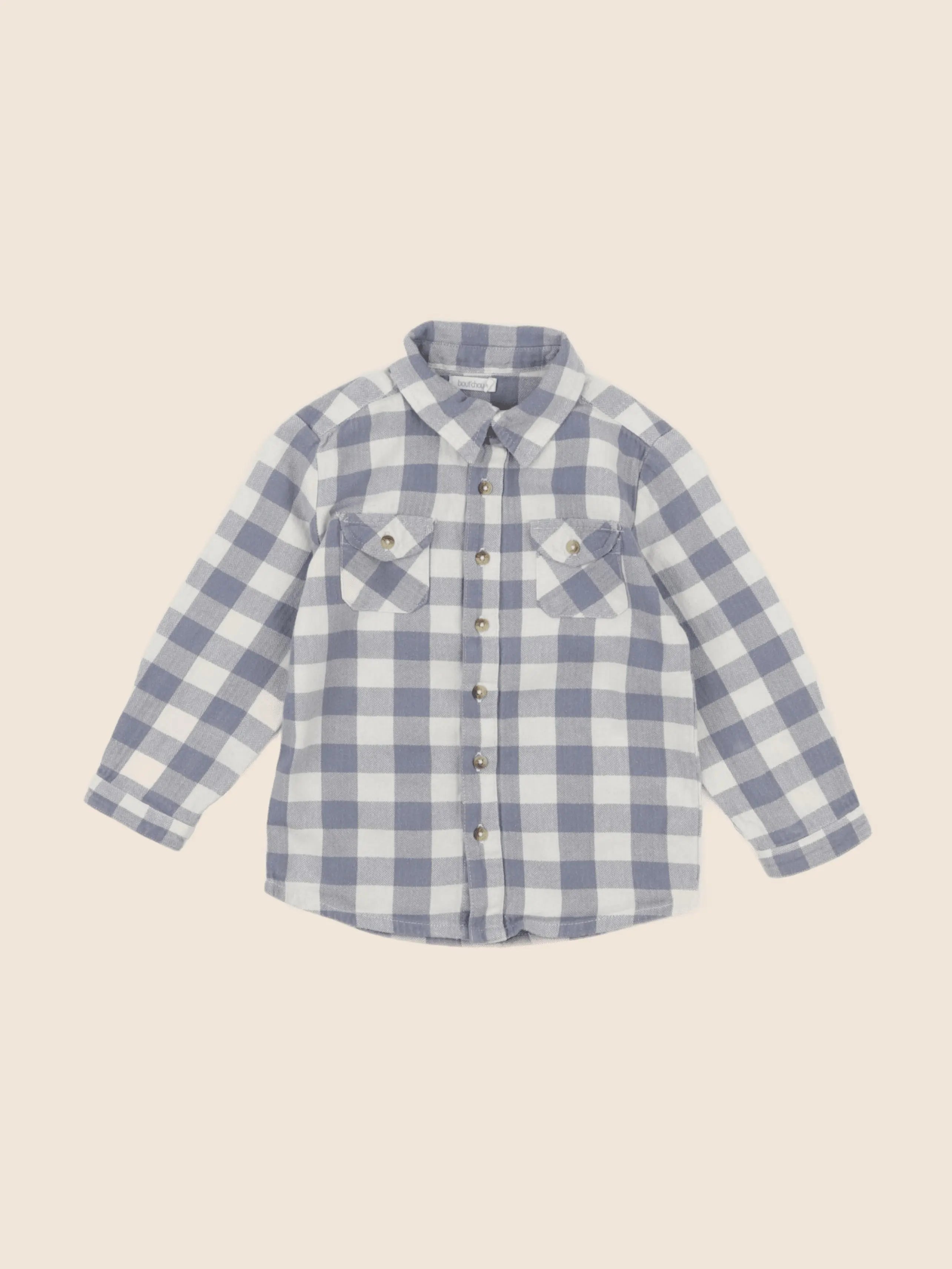 Boutchou - chemise bleu - 24 mois