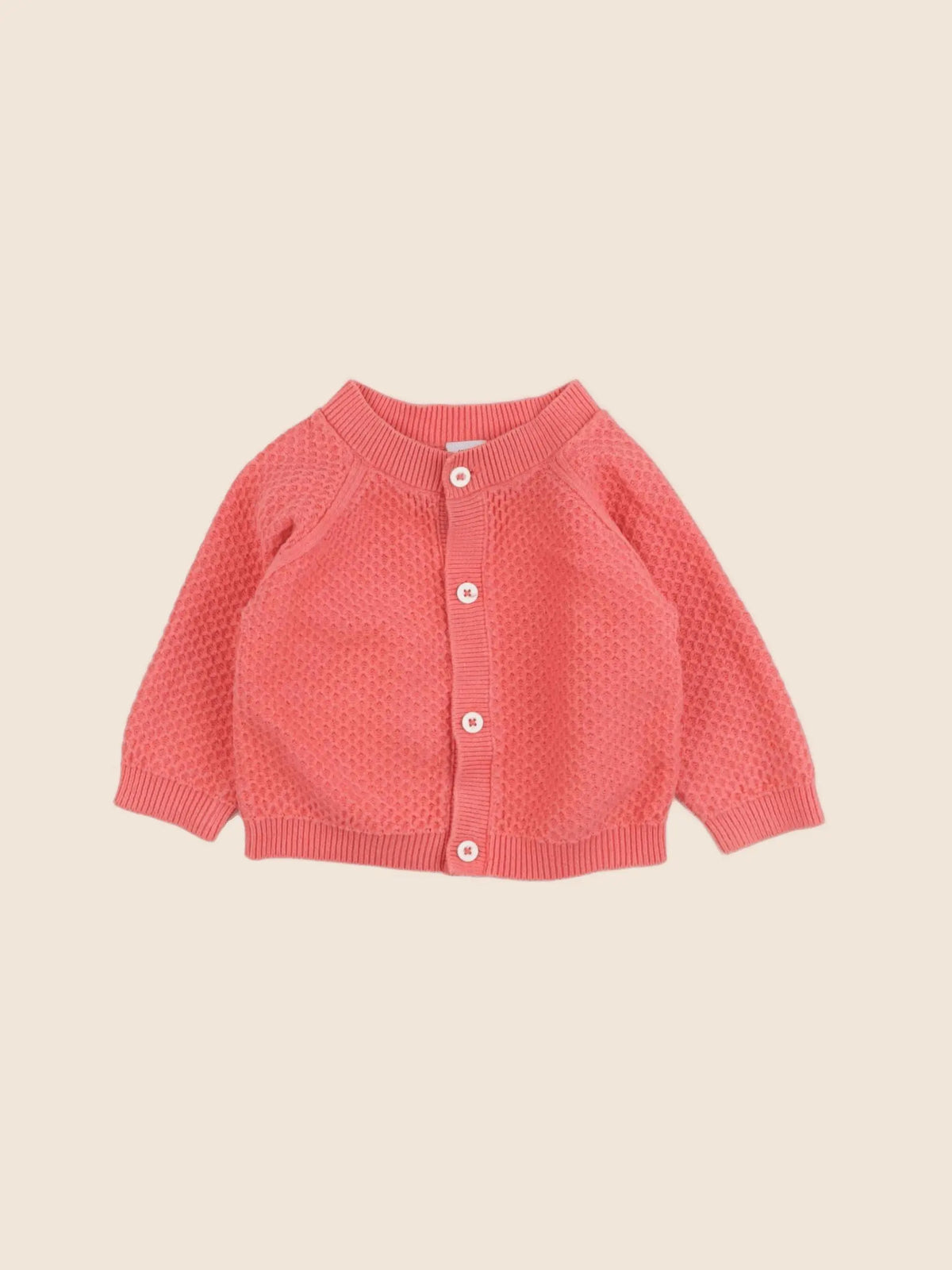 Petit Bateau - gilet orange - 6 mois