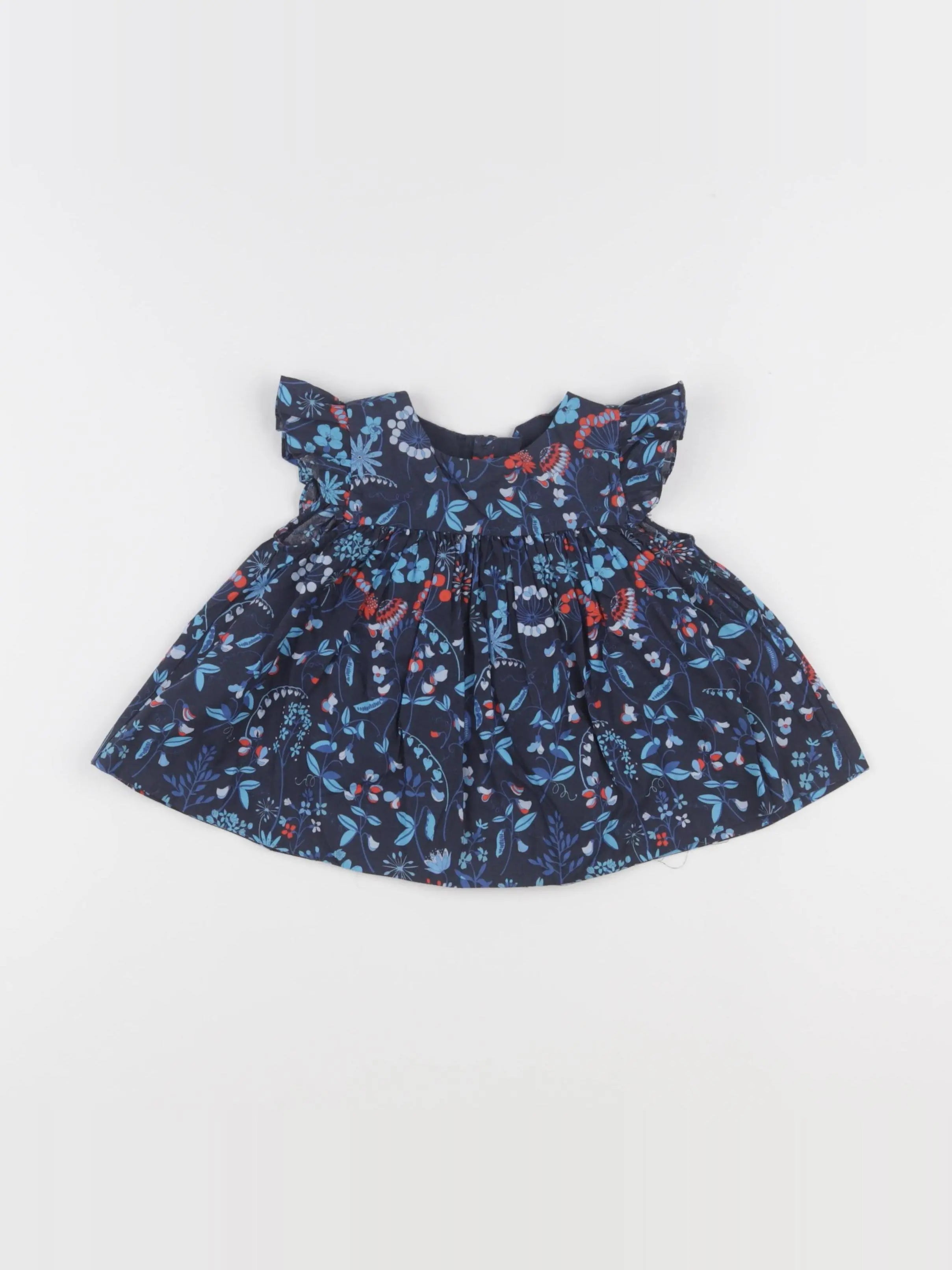 Jacadi - robe liberty bleu - 18 mois