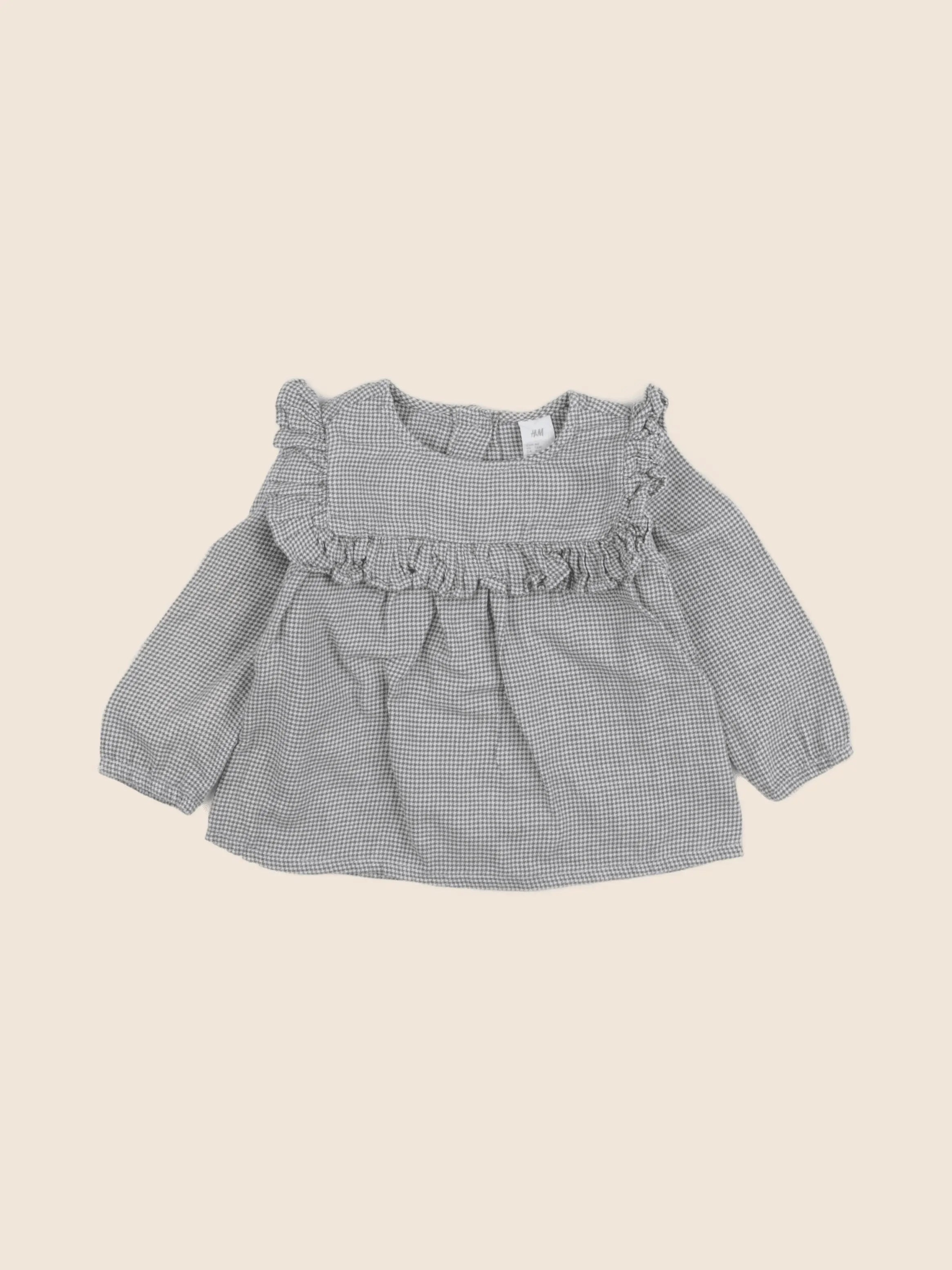 H&M - blouse gris - 9/12 mois