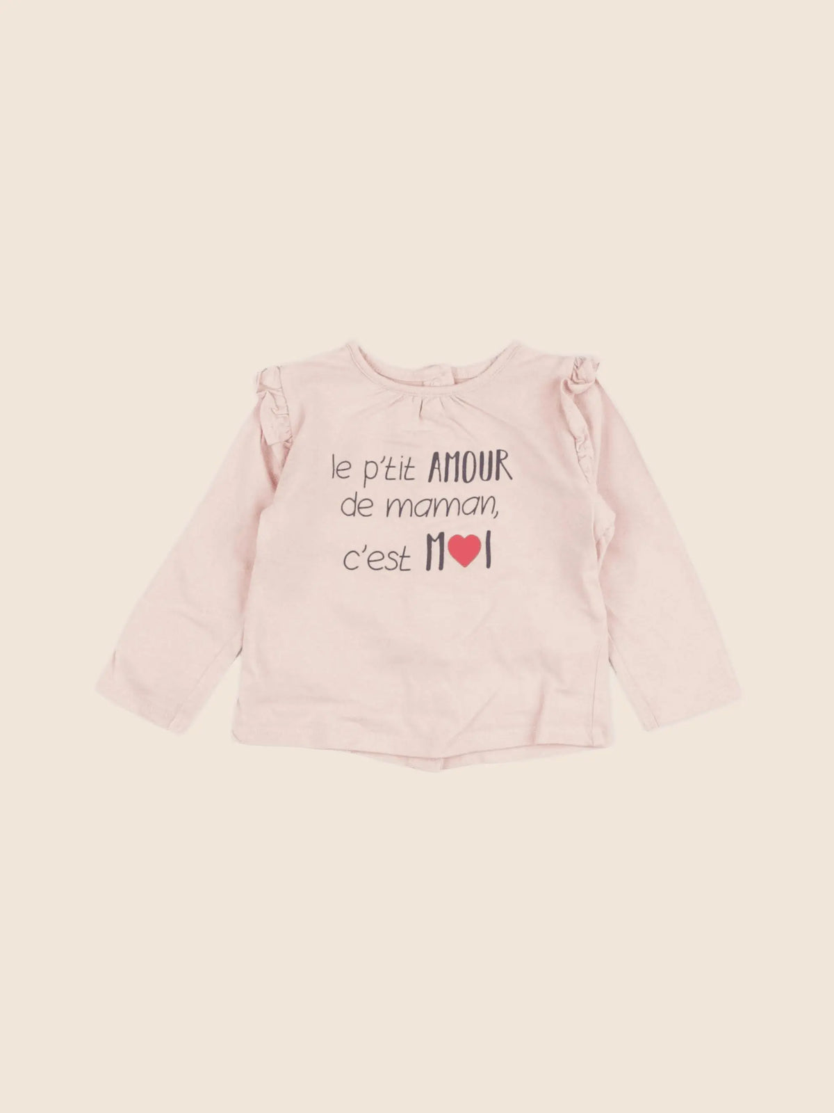 Vertbaudet - tee-shirt rose - 6 mois