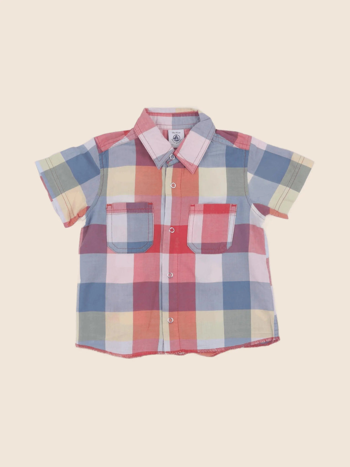 Petit Bateau - chemise multicolore - 18 mois