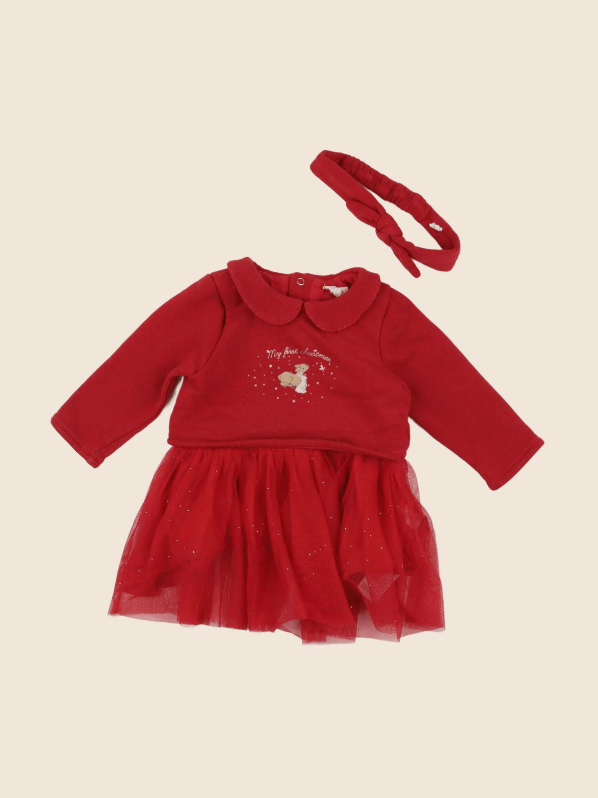 Vertbaudet - robe rouge - 9 mois