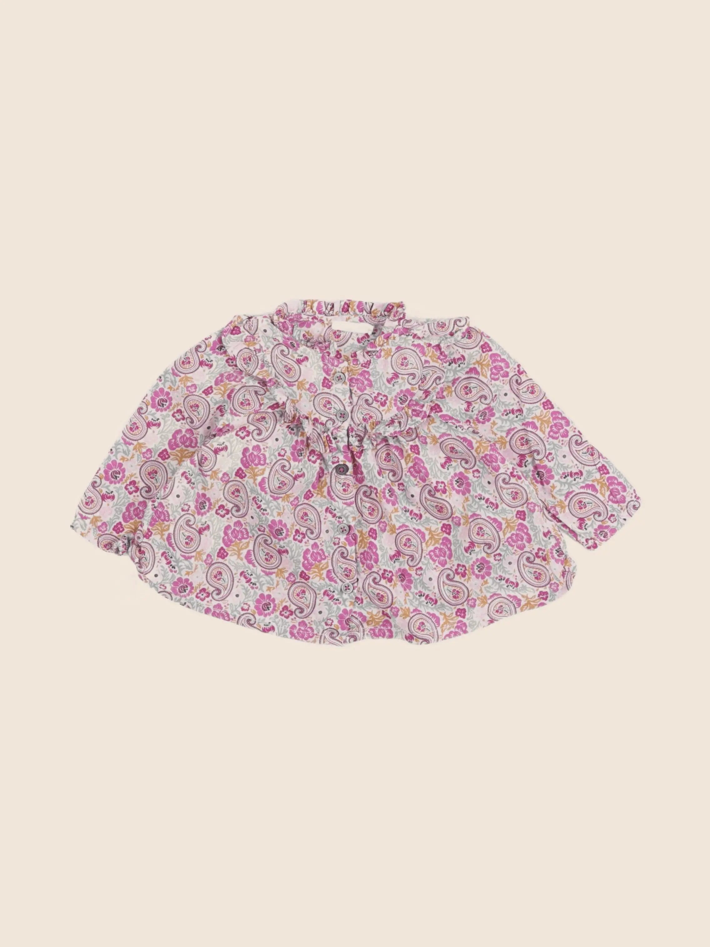 Boutchou - blouse multicolore - 6 mois