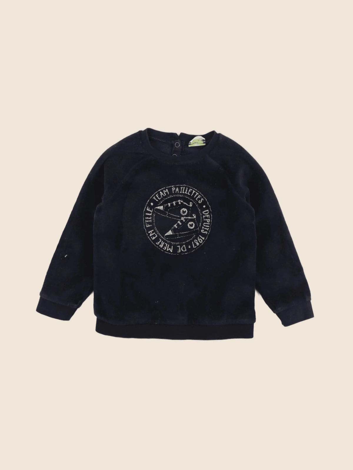 Tape à l'oeil - sweat bleu - 9 mois