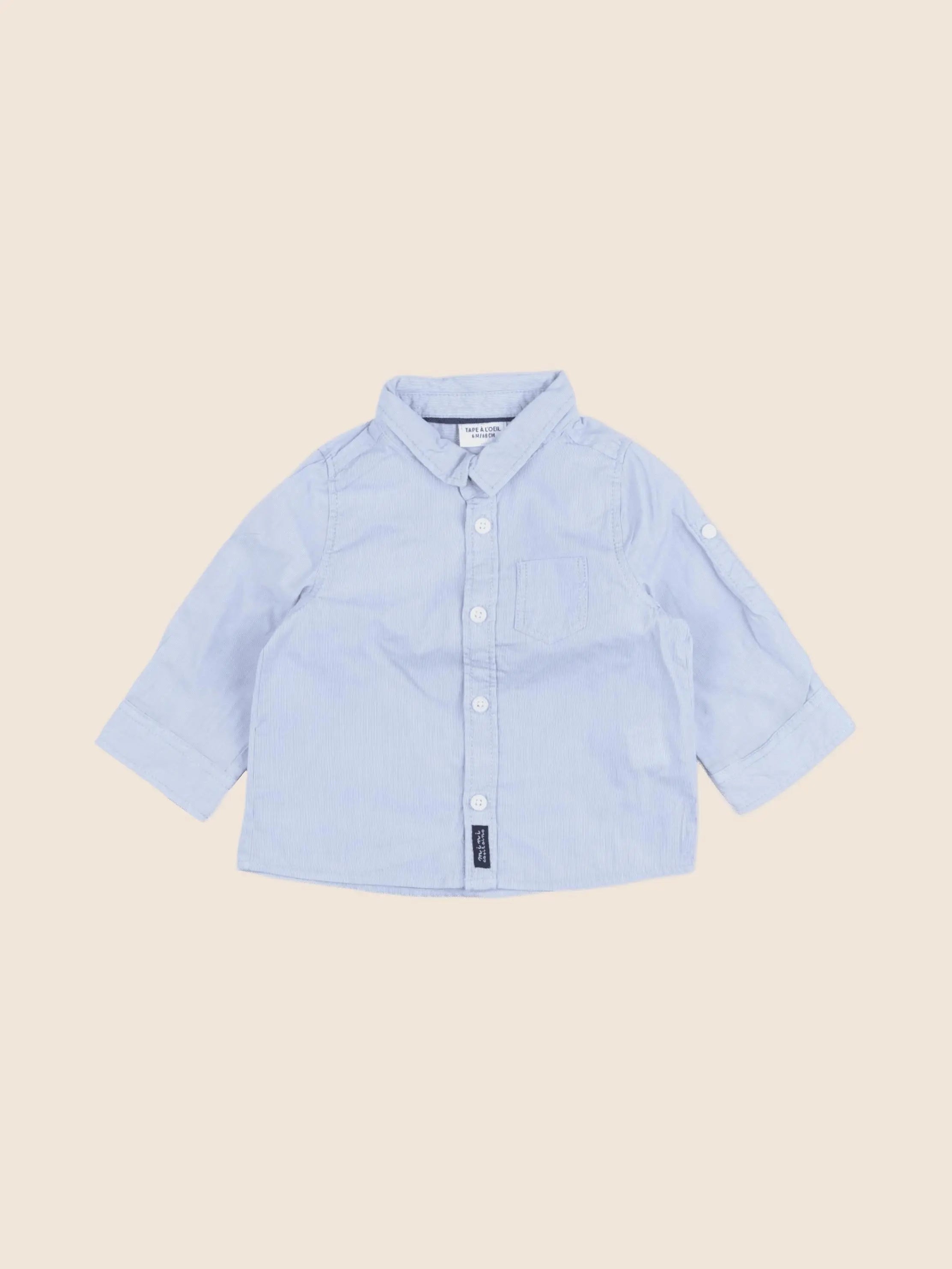 Tape à l'oeil - chemise bleu - 6 mois