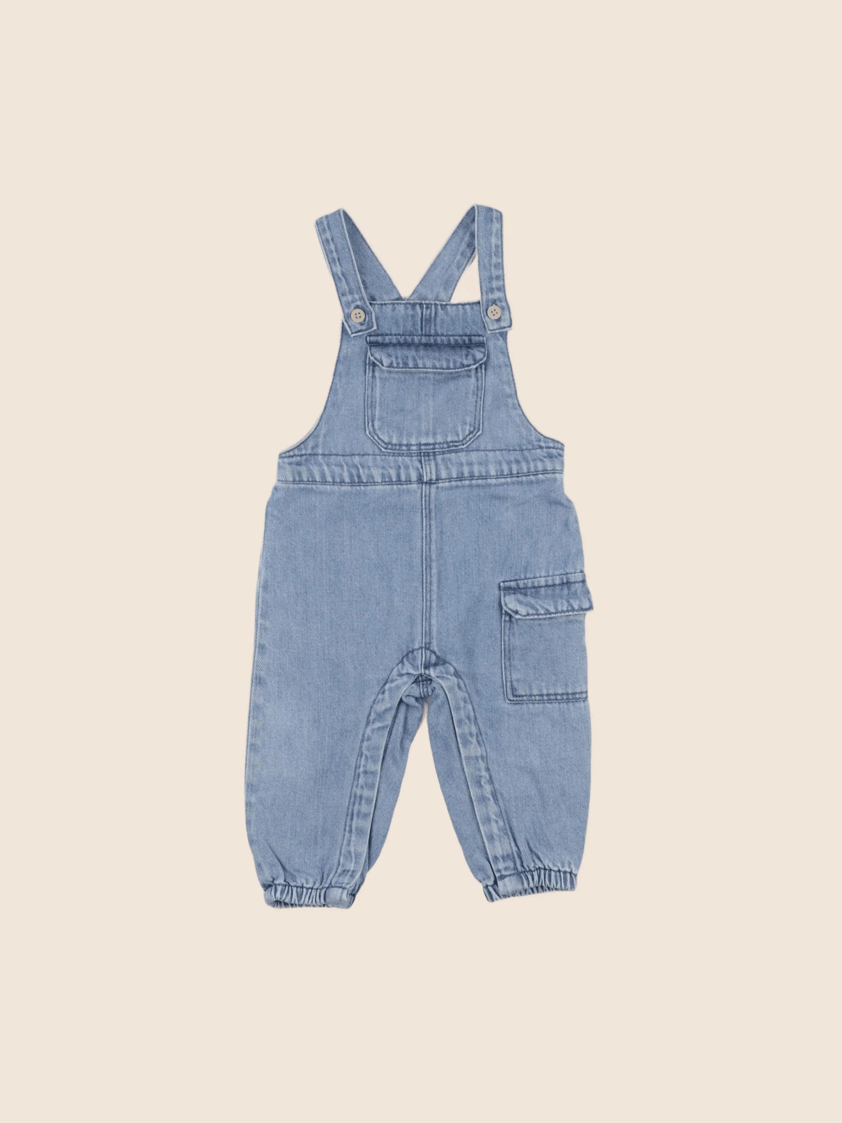 Zara - salopette bleu - 6/9 mois