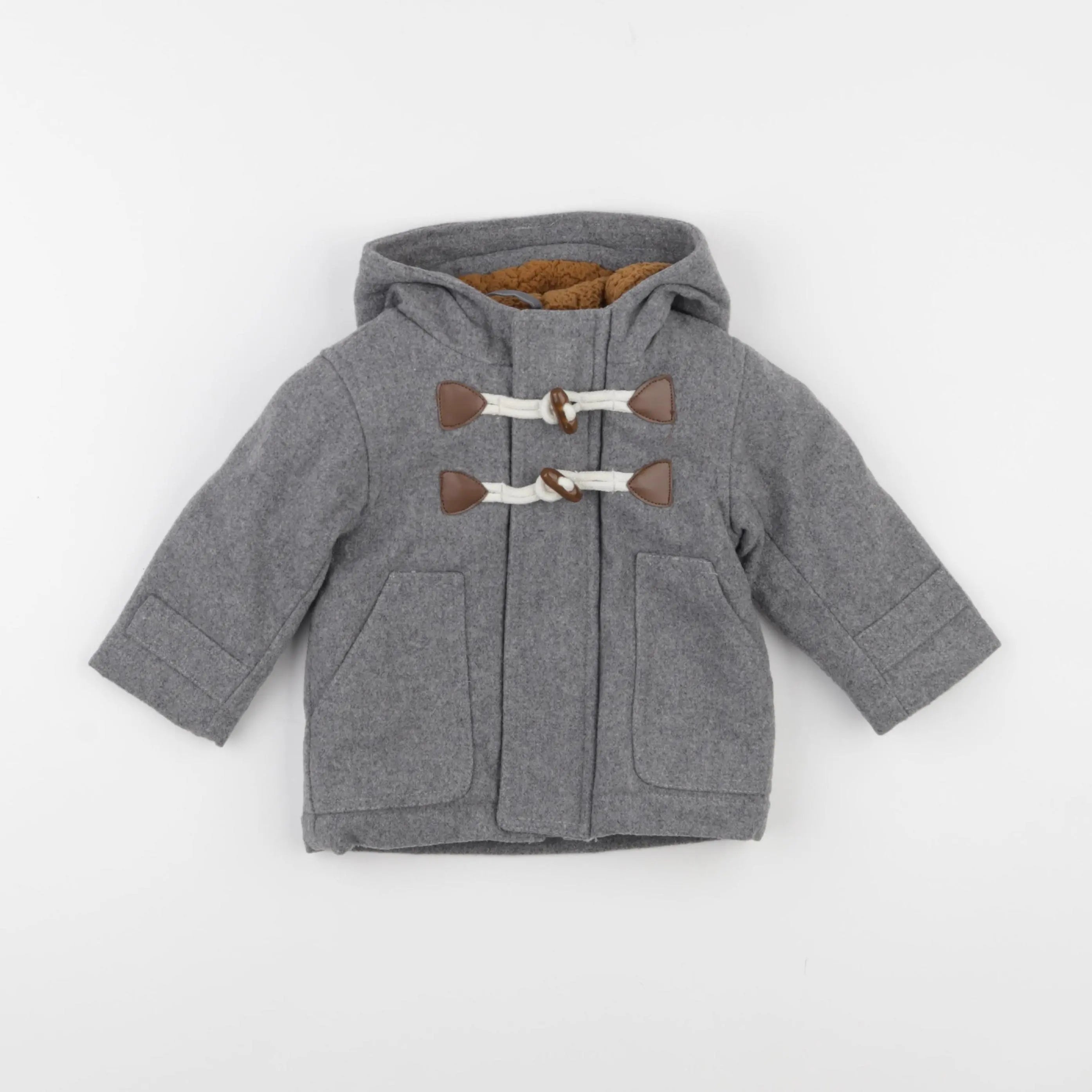 Vertbaudet - veste doublé gris - 9 mois