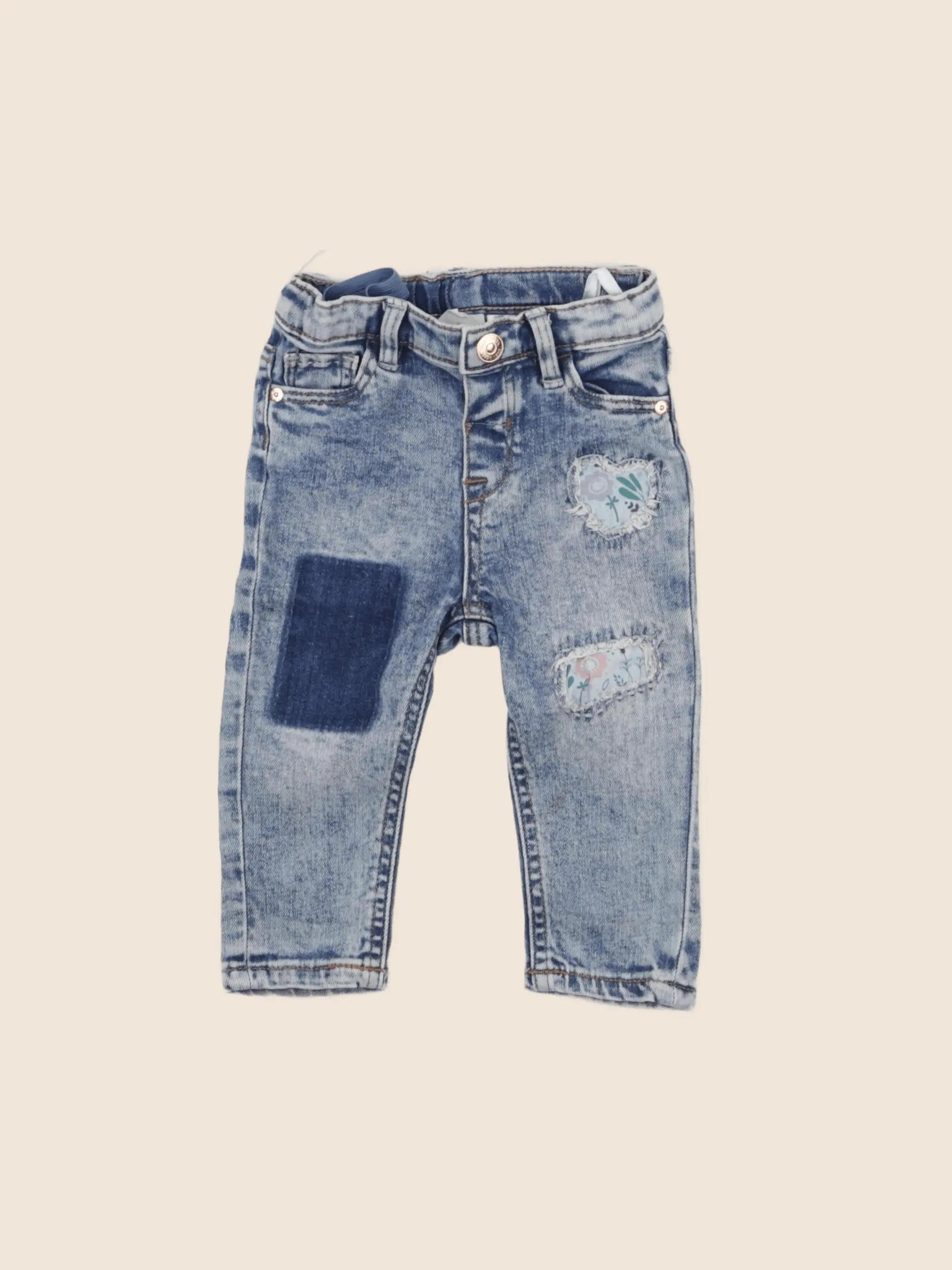 H&M - jean bleu - 3/6 mois