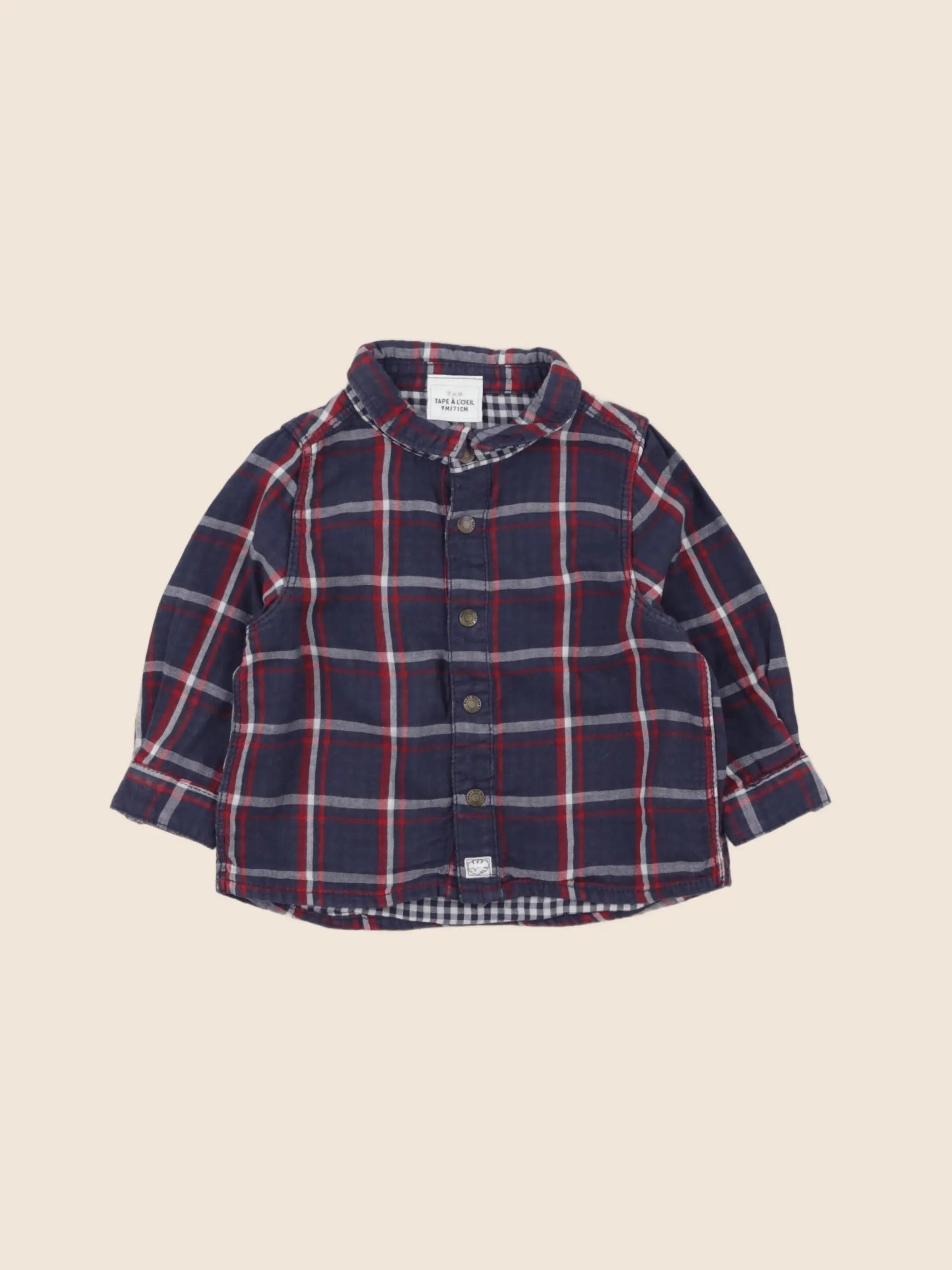 Tape à l'oeil - chemise bleu - 9 mois