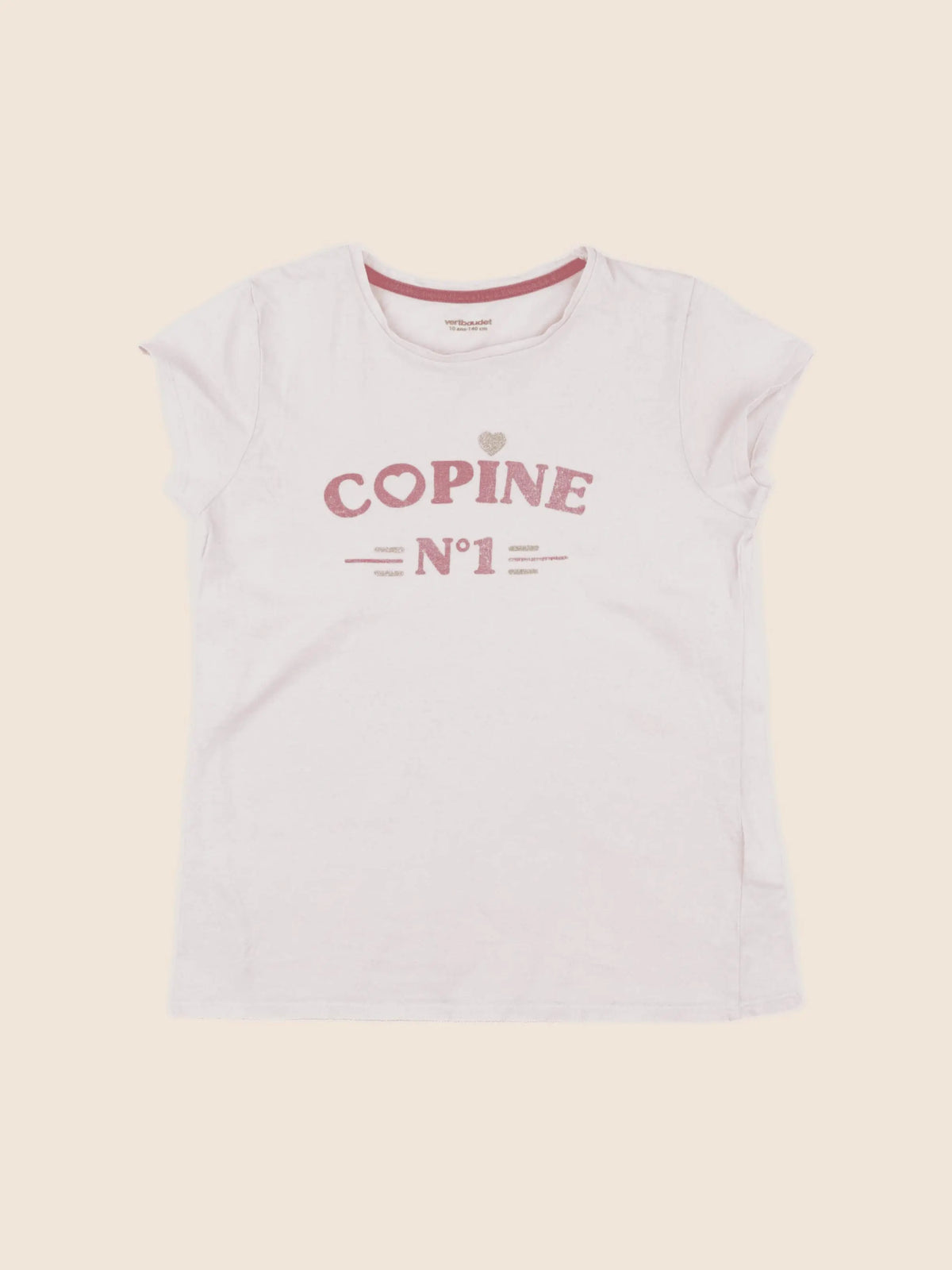 Vertbaudet - tee-shirt rose - 10 ans