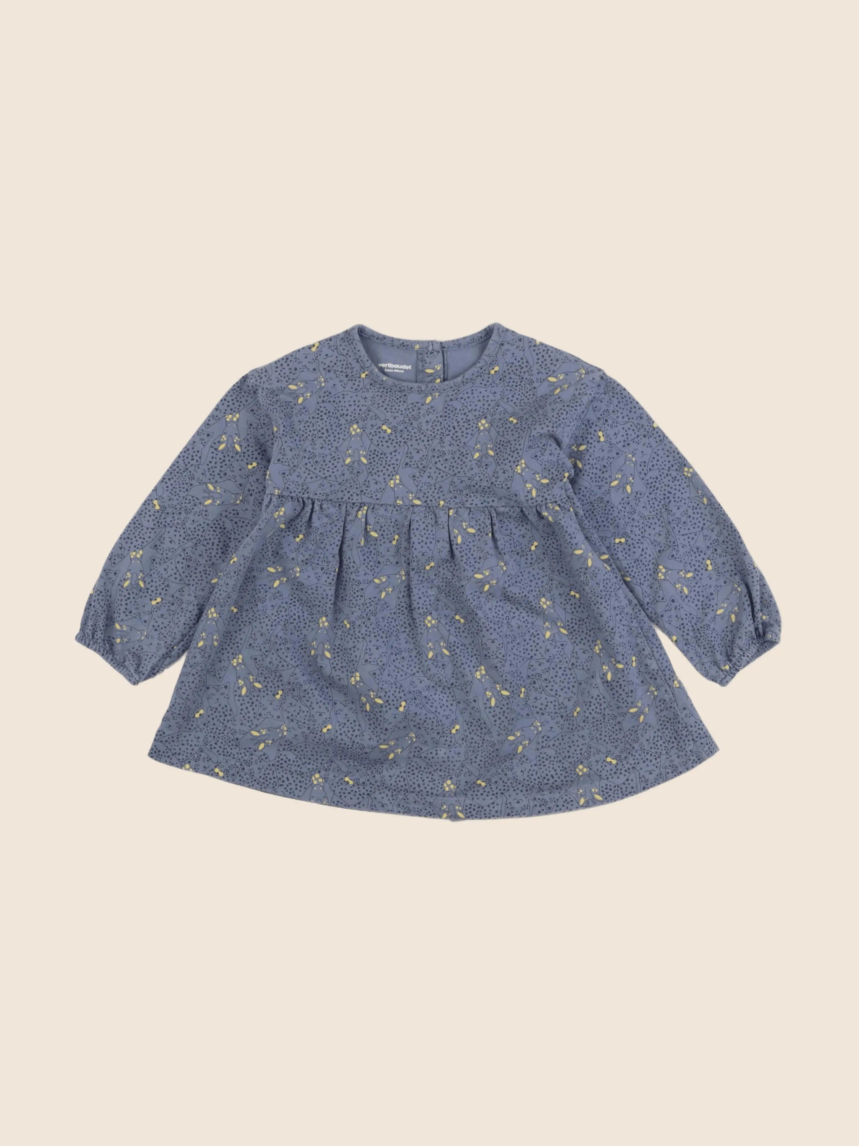 Vertbaudet - tee-shirt bleu - 3 mois