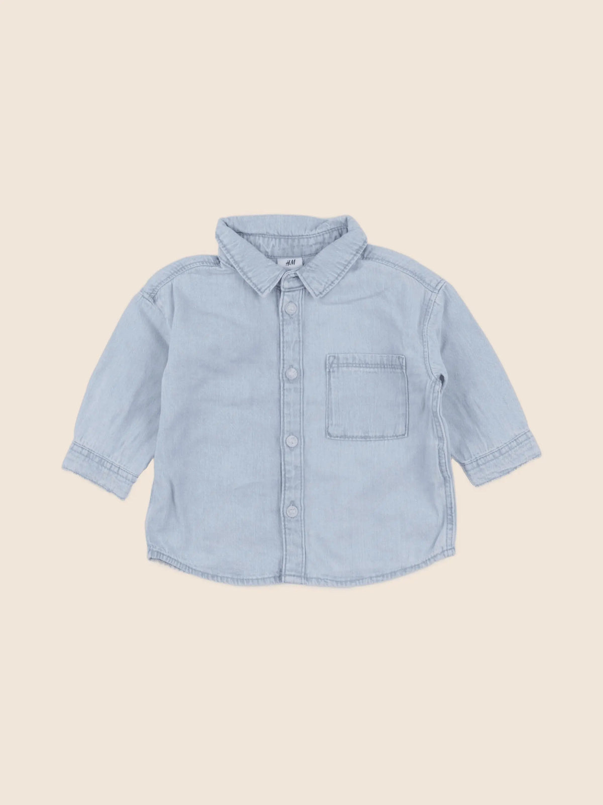 H&M - chemise bleu - 3/6 mois