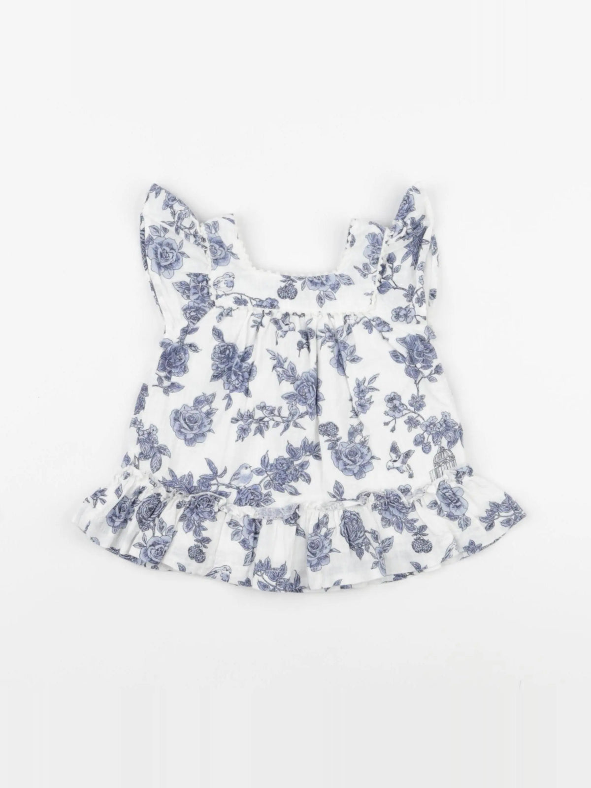 Vertbaudet - robe bleu, blanc - 3 mois