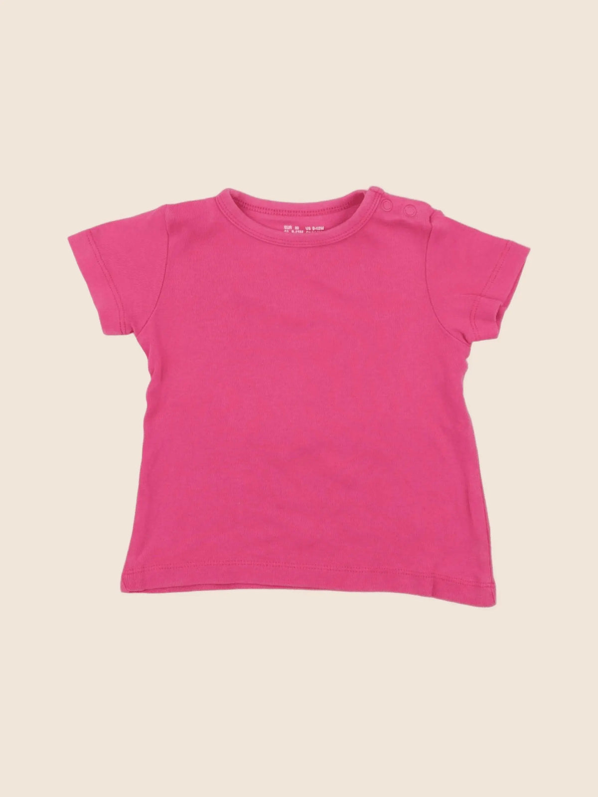 H&M - tee-shirt rose - 9/12 mois