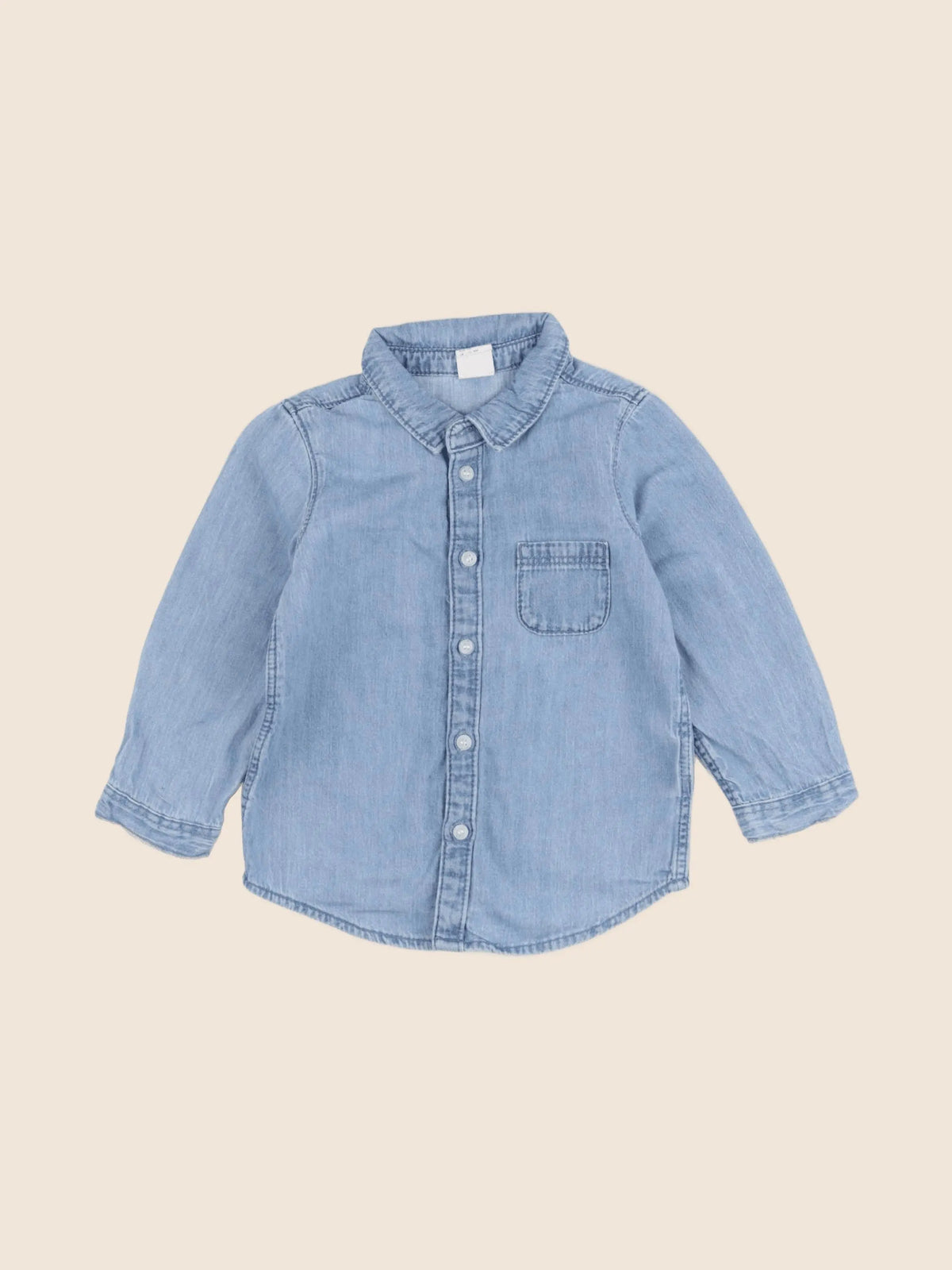 H&M - chemise bleu - 12/18 mois