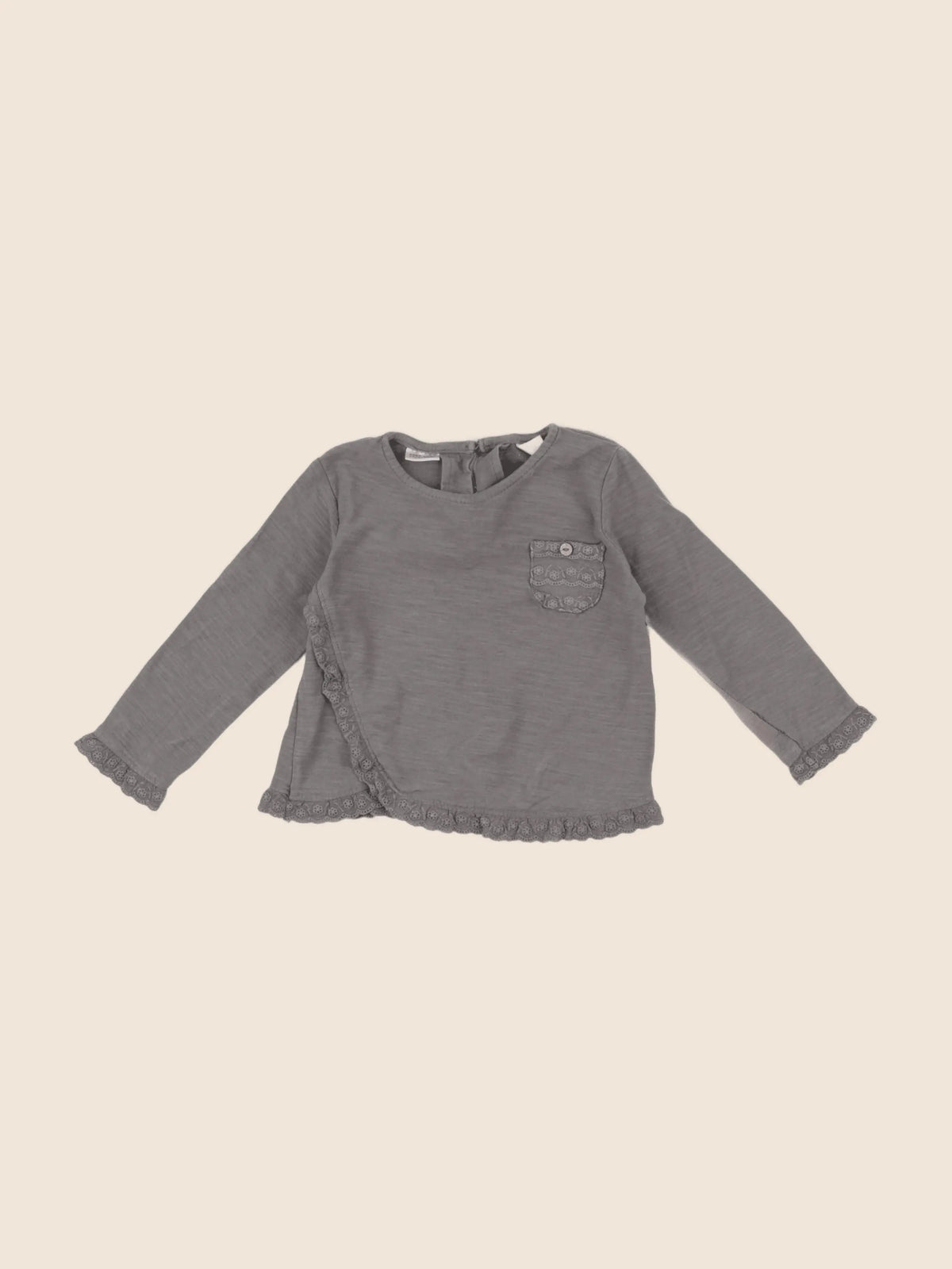 Zara - tee-shirt gris - 12/18 mois