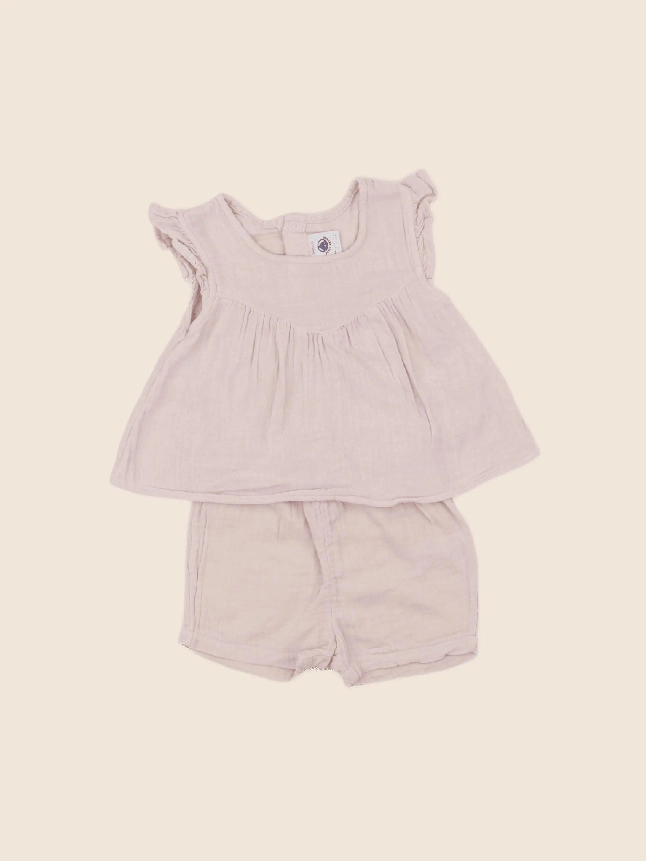 Petit Bateau - ensemble rose - 3 mois