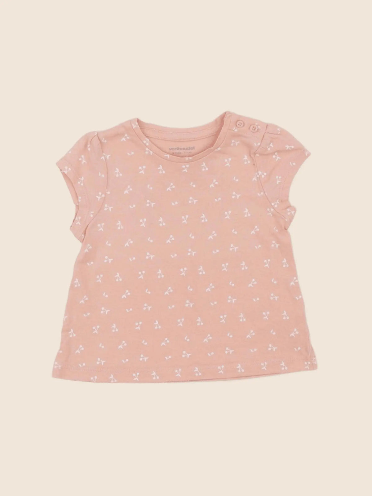 Vertbaudet - tee-shirt rose - 9 mois