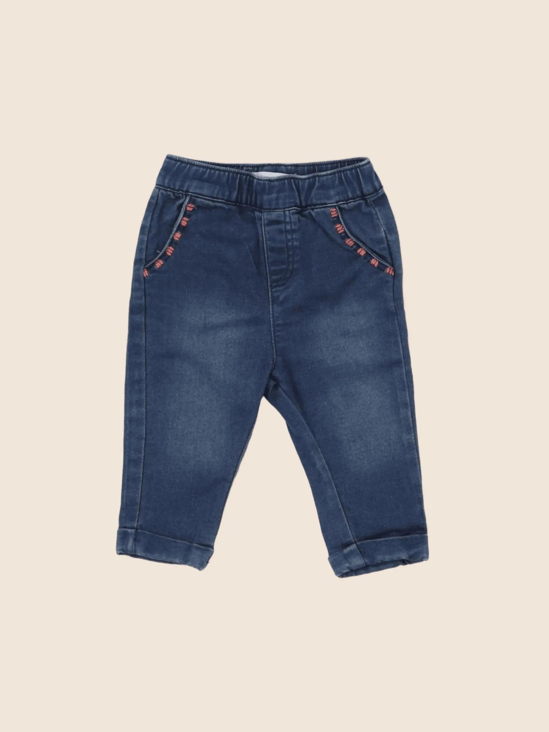 Vertbaudet - jean bleu - 6 mois