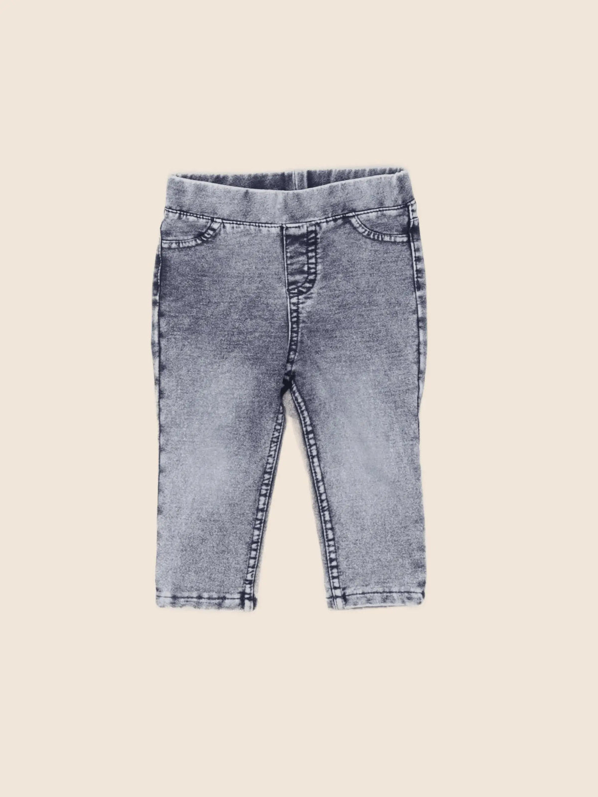 H&M - jegging bleu - 6/9 mois