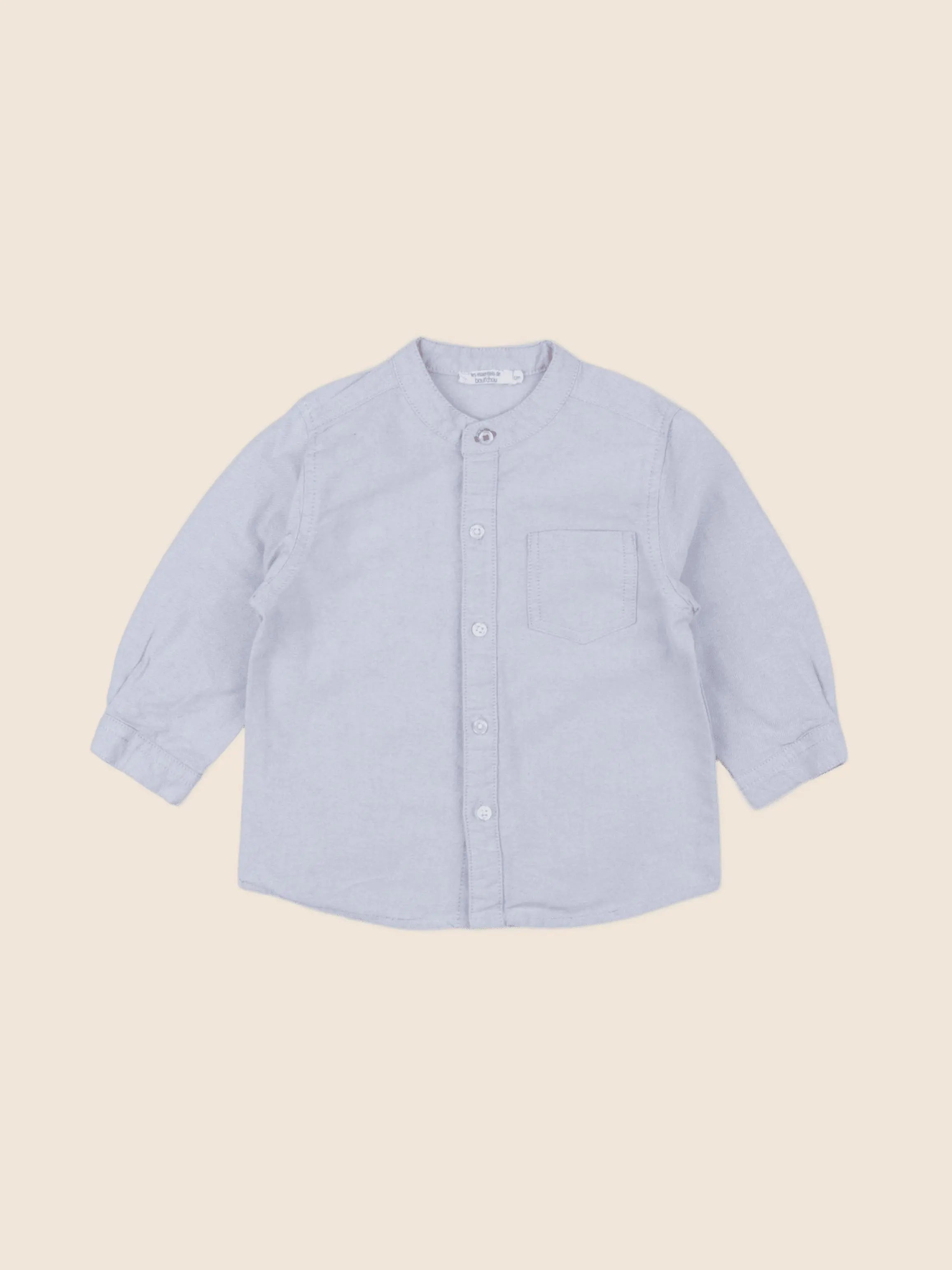 Boutchou - chemise bleu - 12 mois