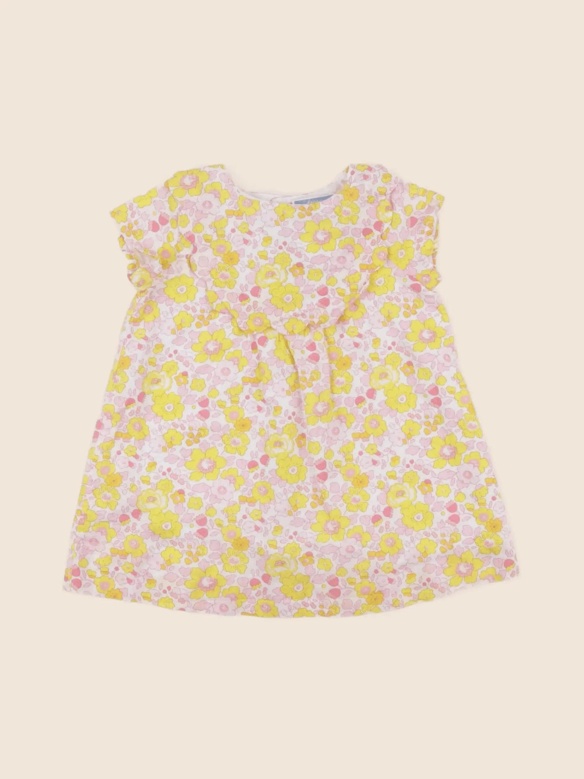 Jacadi - robe liberty jaune - 12 mois