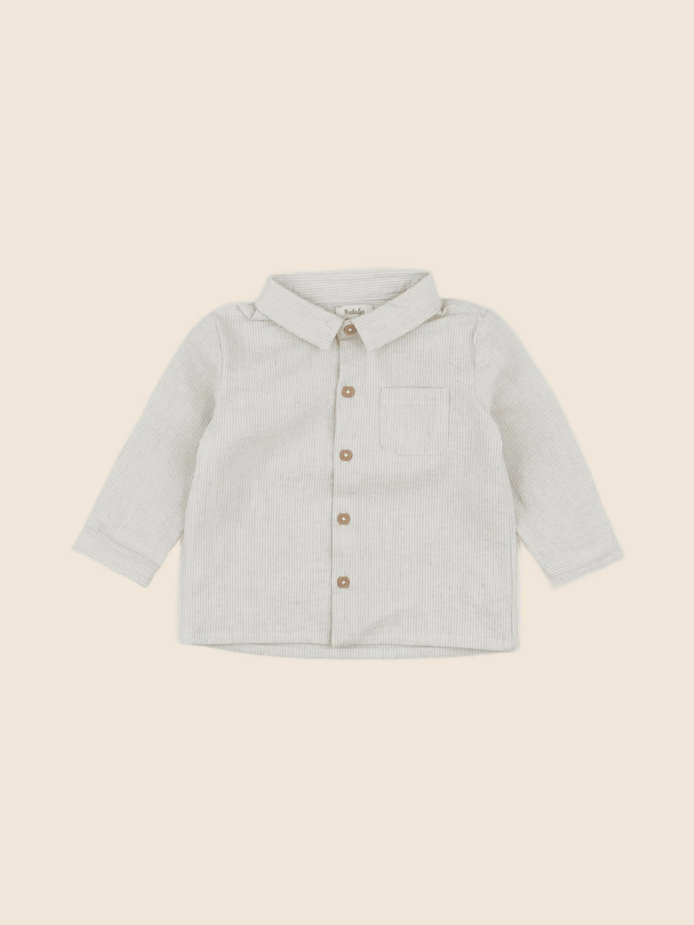 Natalys - chemise beige - 6 mois