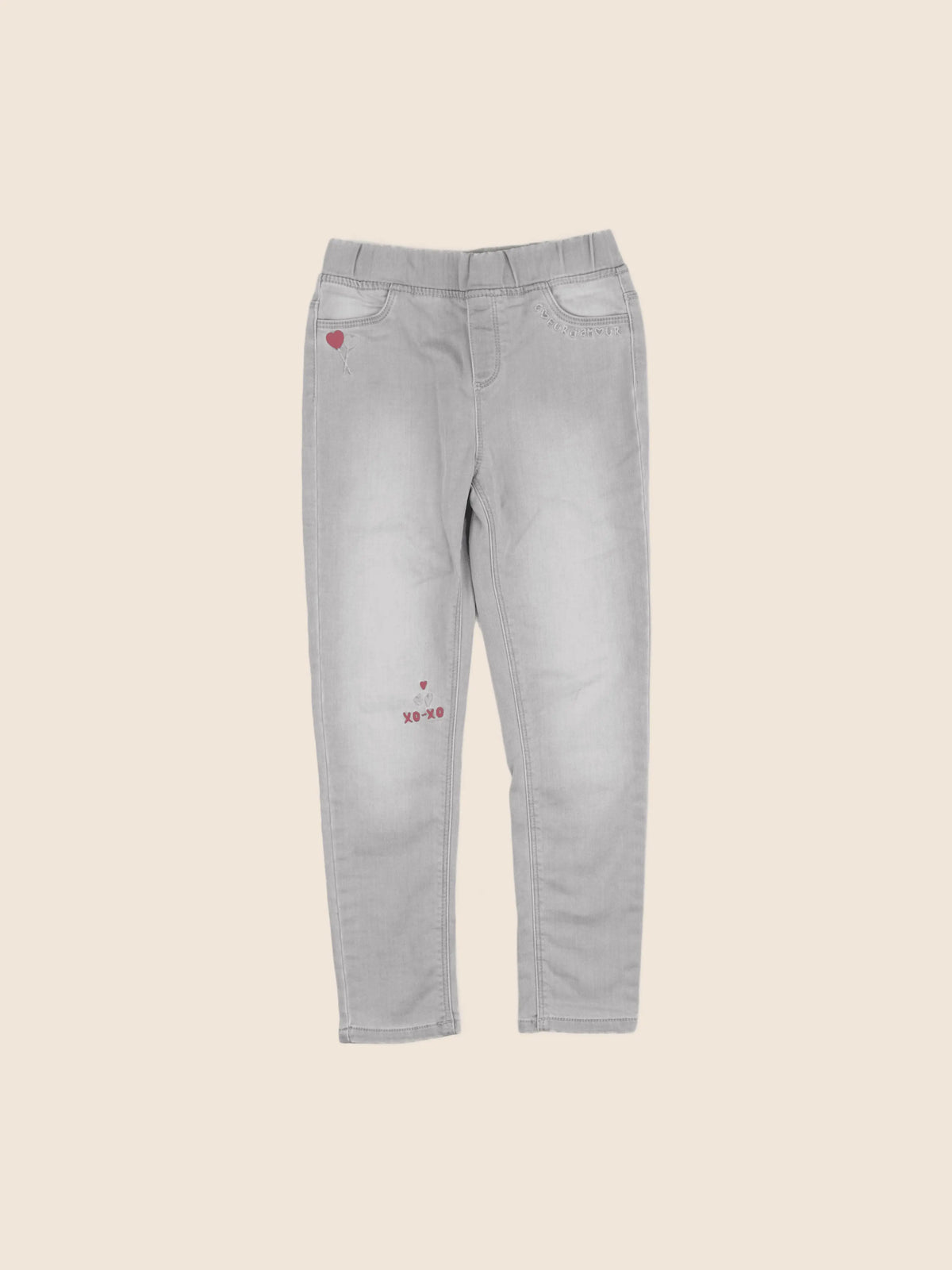 Vertbaudet - jegging gris - 9 ans