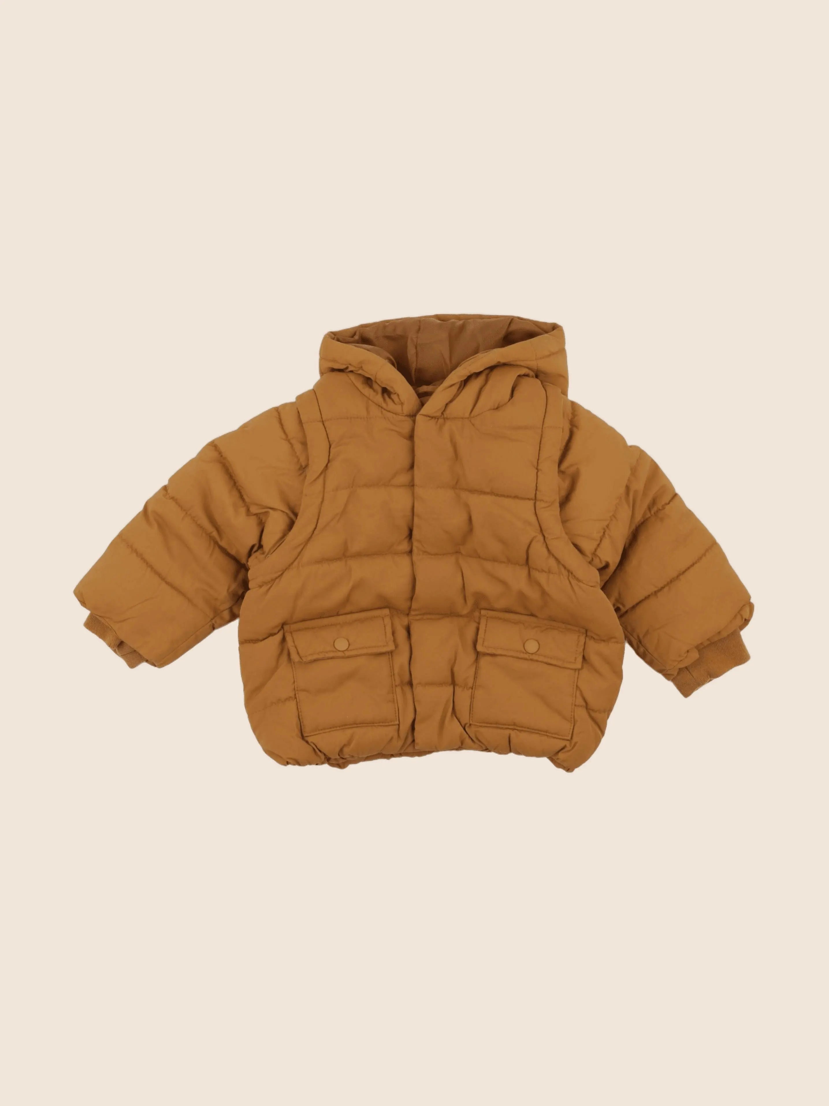 Vertbaudet - doudoune marron - 12 mois