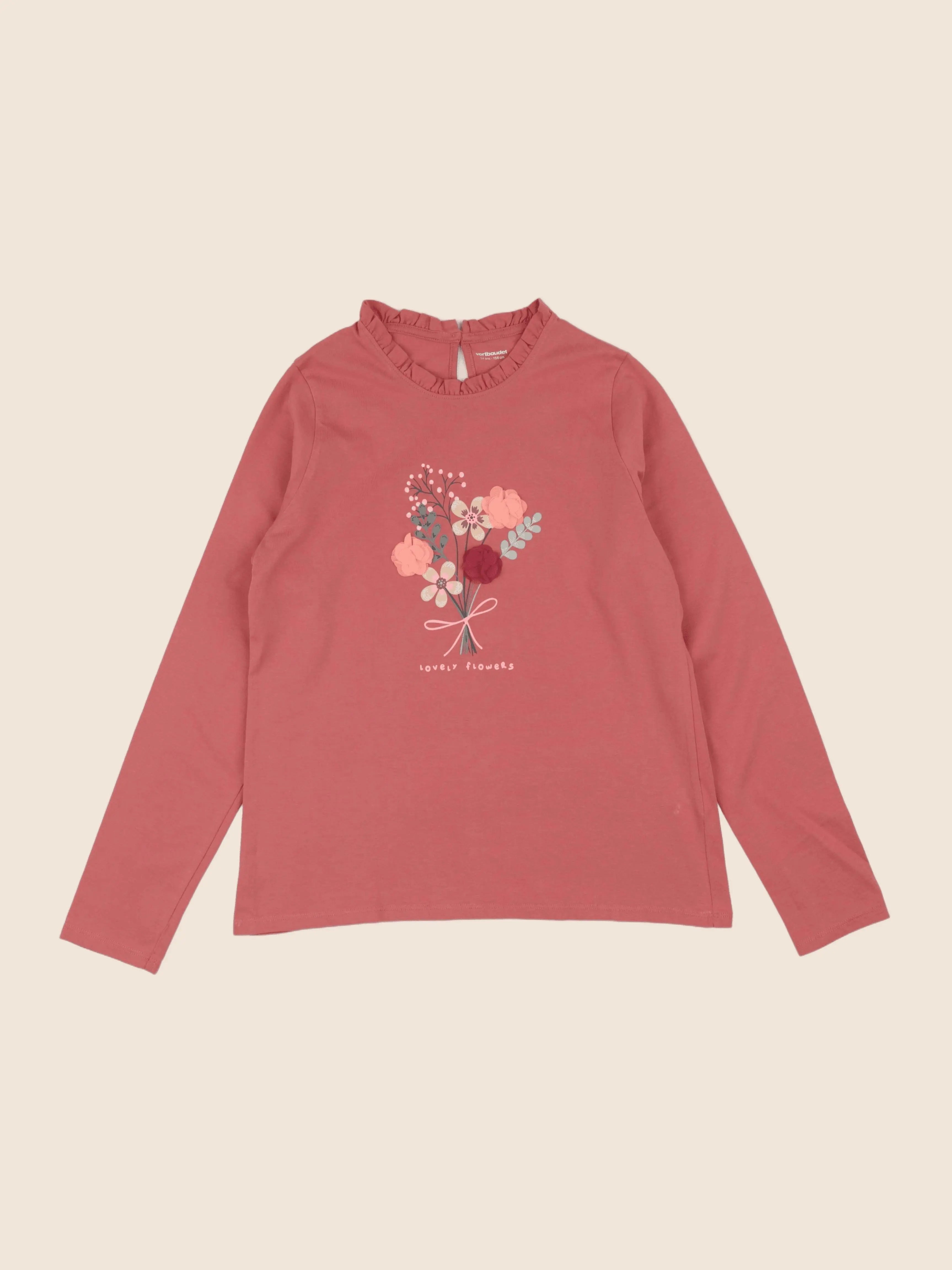 Vertbaudet - tee-shirt rose - 14 ans