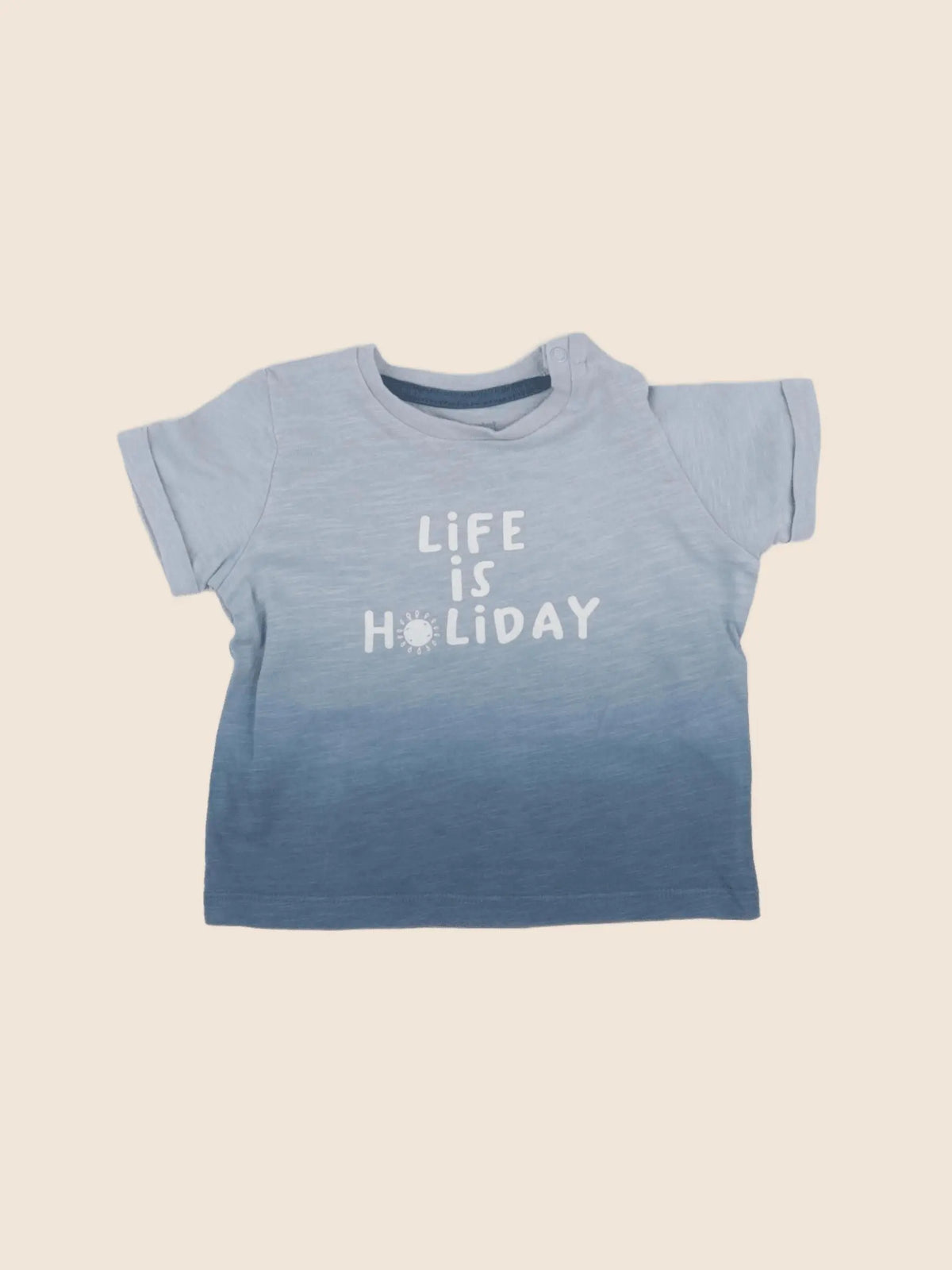 Vertbaudet - tee-shirt bleu - 6 mois