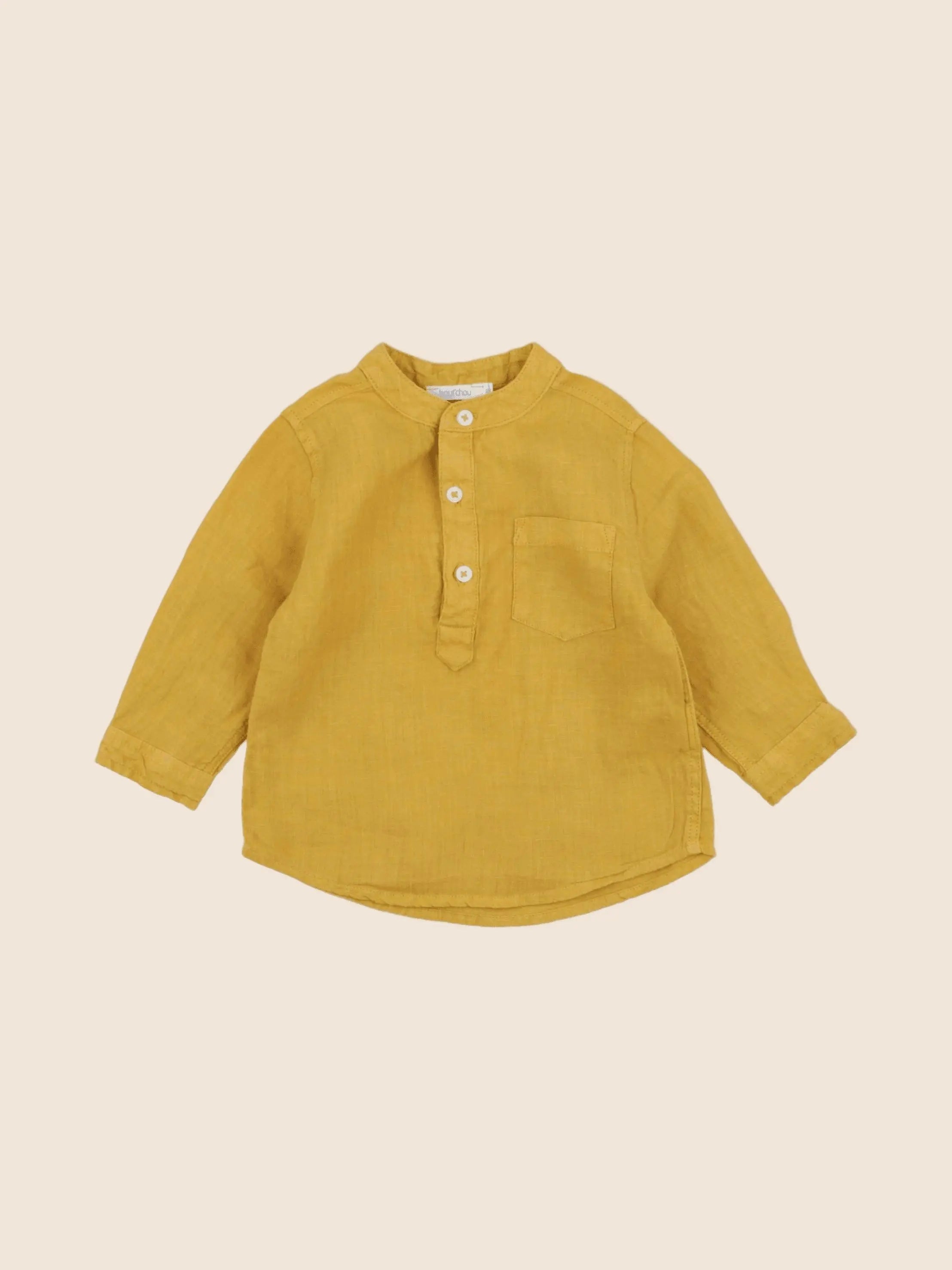 Boutchou - chemise jaune - 6 mois